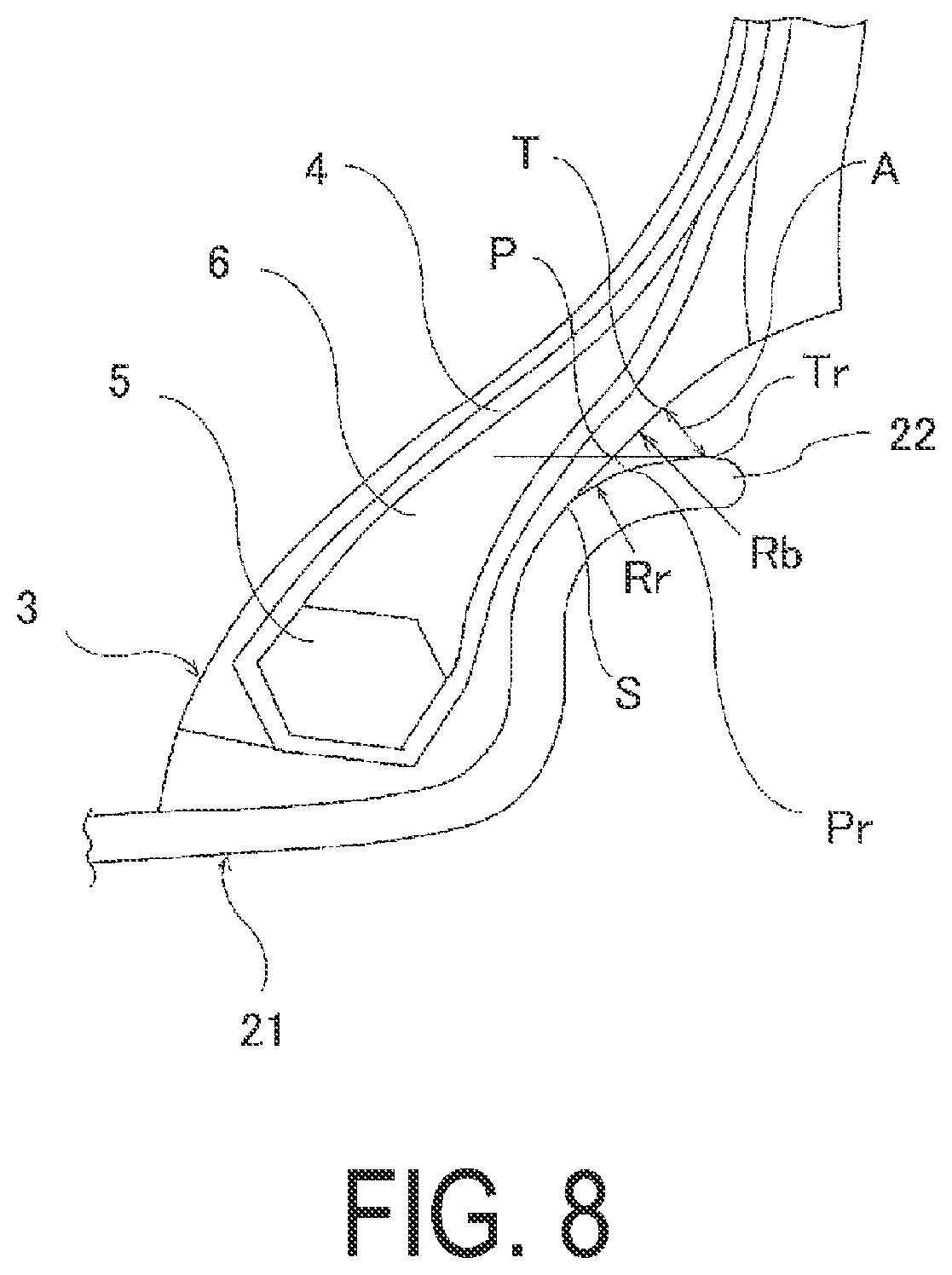 Patent US12508849 Figure 8 – Tire