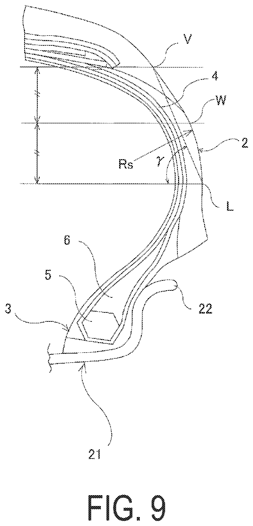 Patent US12508849 Figure 9 – Tire