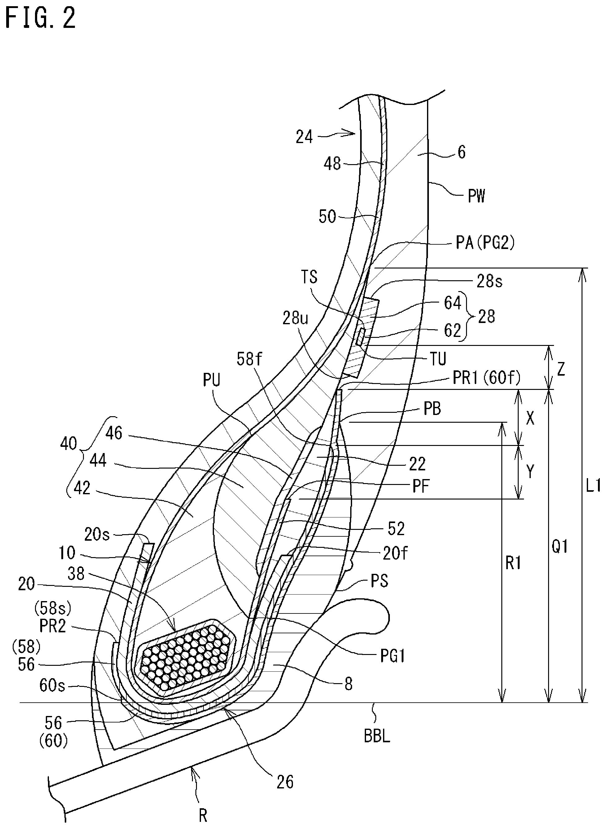 Patent US12508850 Figure 2 – Heavy duty tire