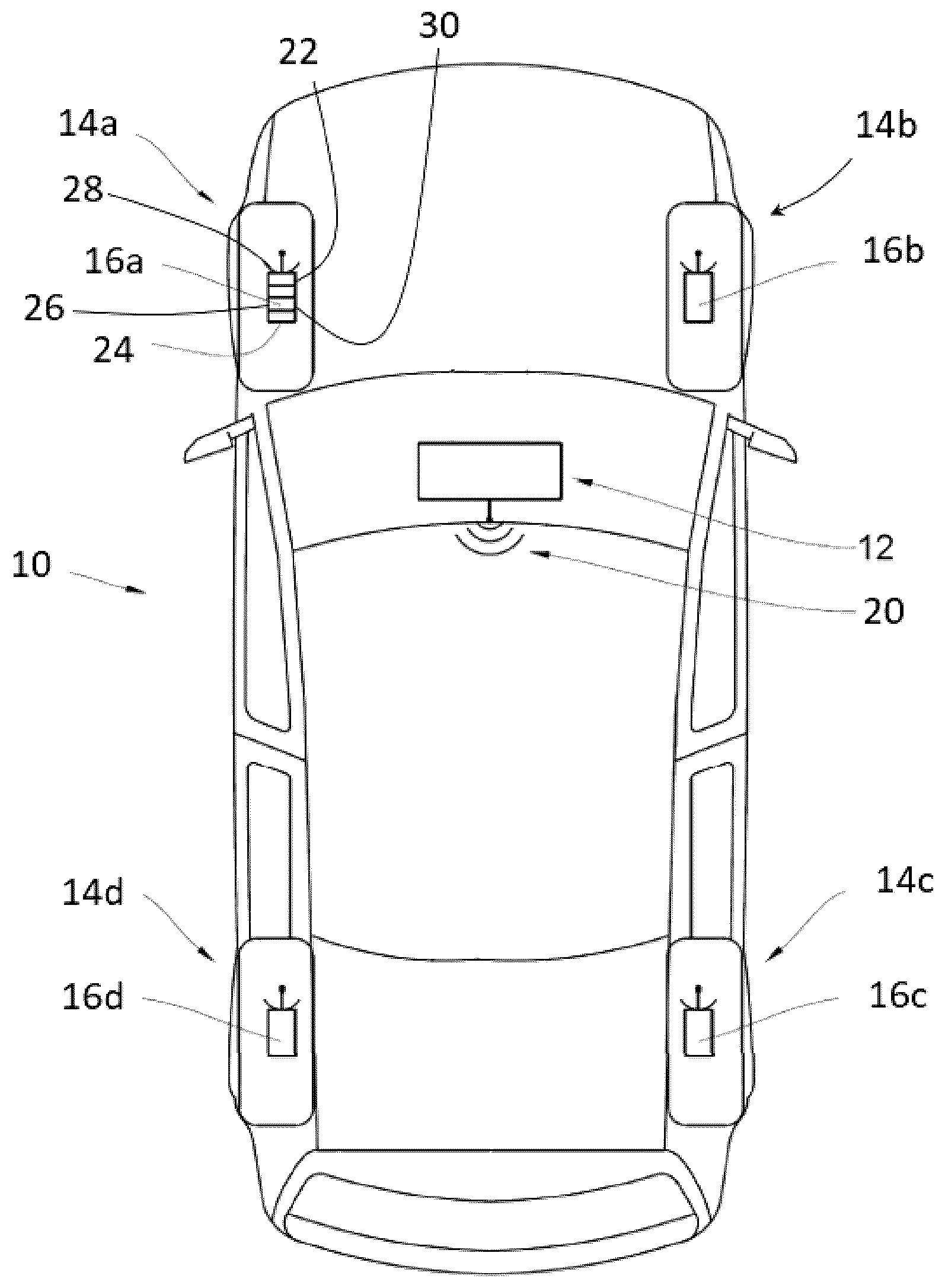 Patent US12508851 Figure 1 – Communication method for a pressure monitoring system