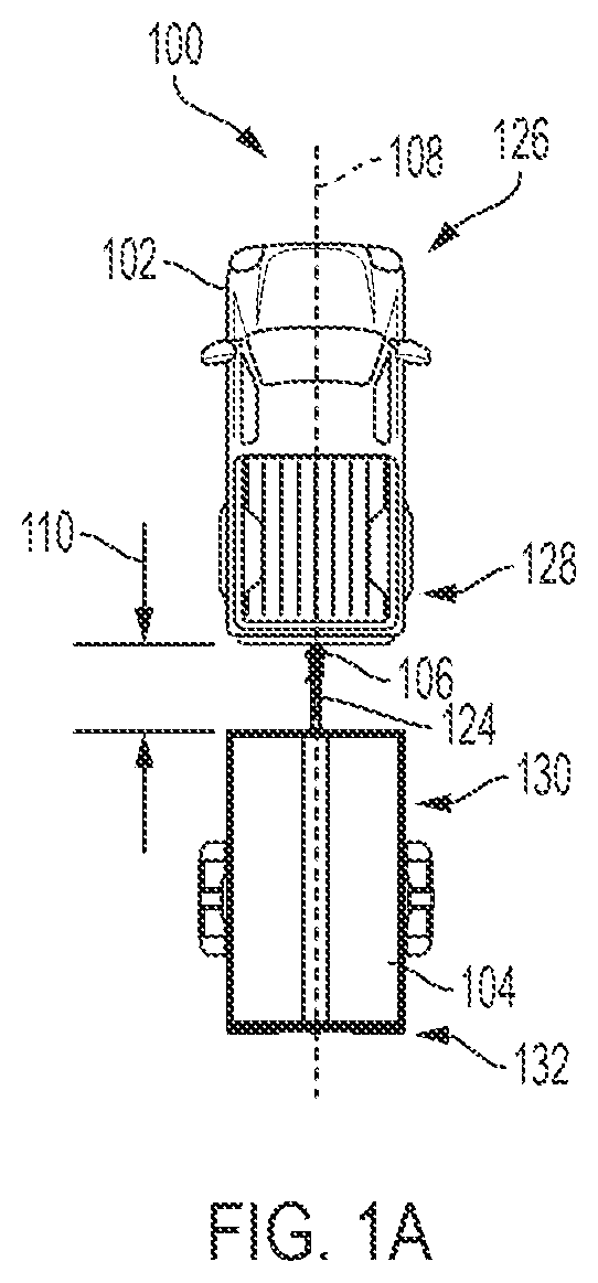 Patent US12508855 Figure 1 – Tow hitch lead in system