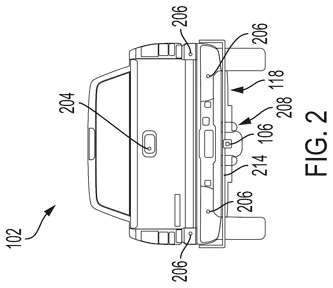 Patent US12508855 Figure 3 – Tow hitch lead in system
