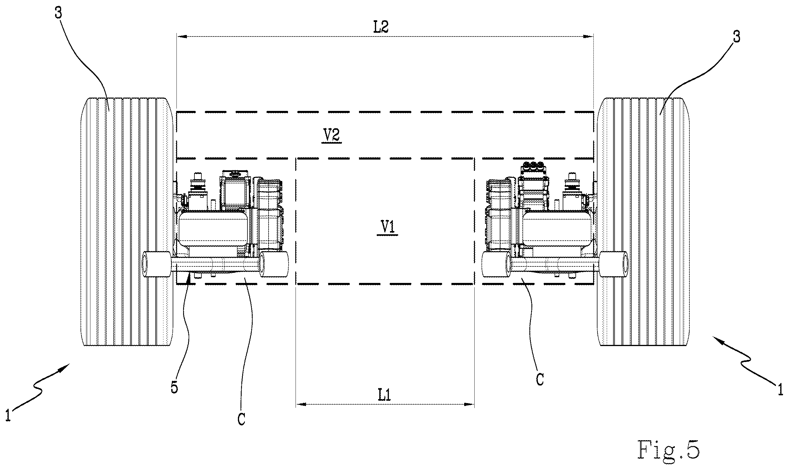 Patent US12508859 Figure 5 – Independent suspension