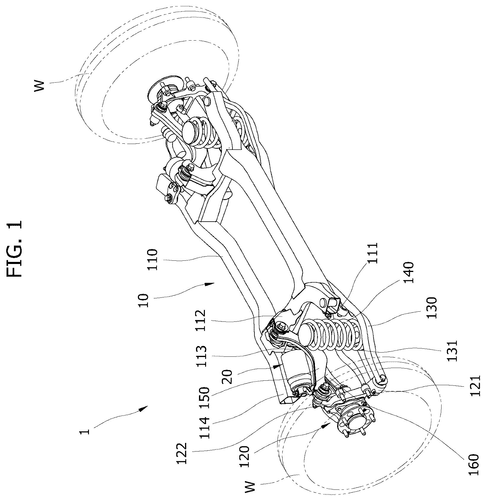 Patent US12508861 Figure 1 – Suspension apparatus and method of controlling the same