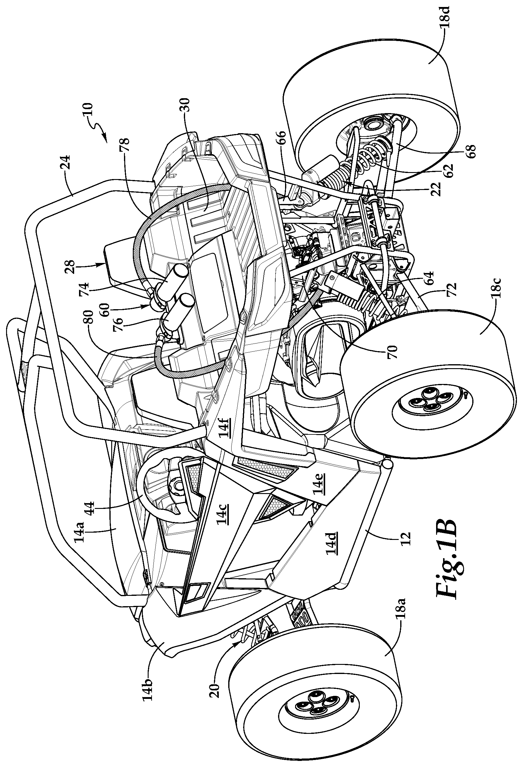 Patent US12508862 Figure 2 – Off-road vehicle having an actively adjustable suspension