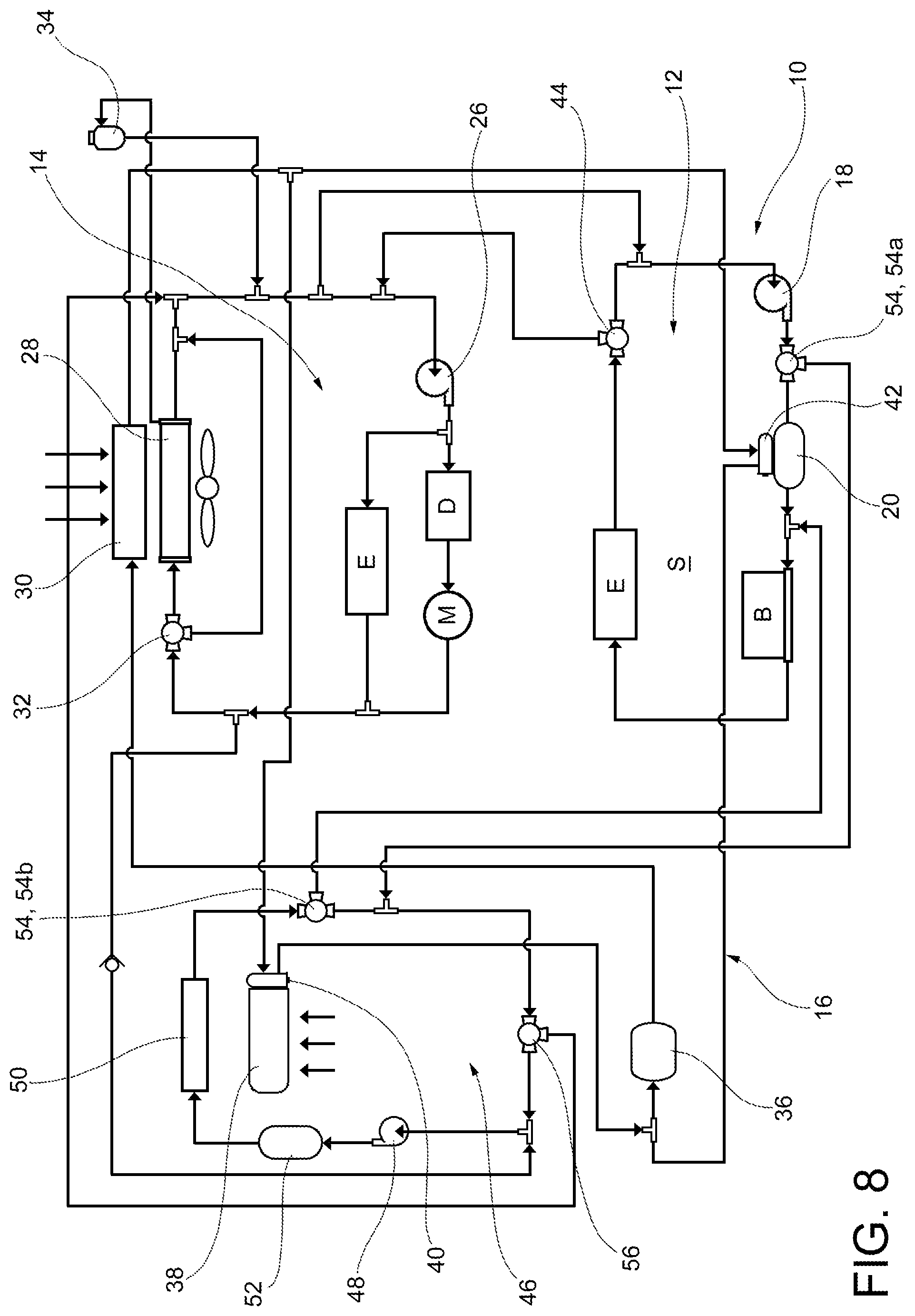Patent US12508865 Figure 8 – Multi-mode thermal control system for a vehicle