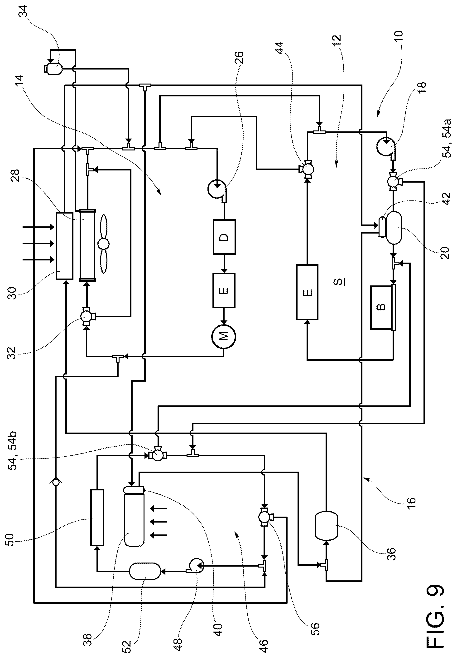 Patent US12508865 Figure 9 – Multi-mode thermal control system for a vehicle