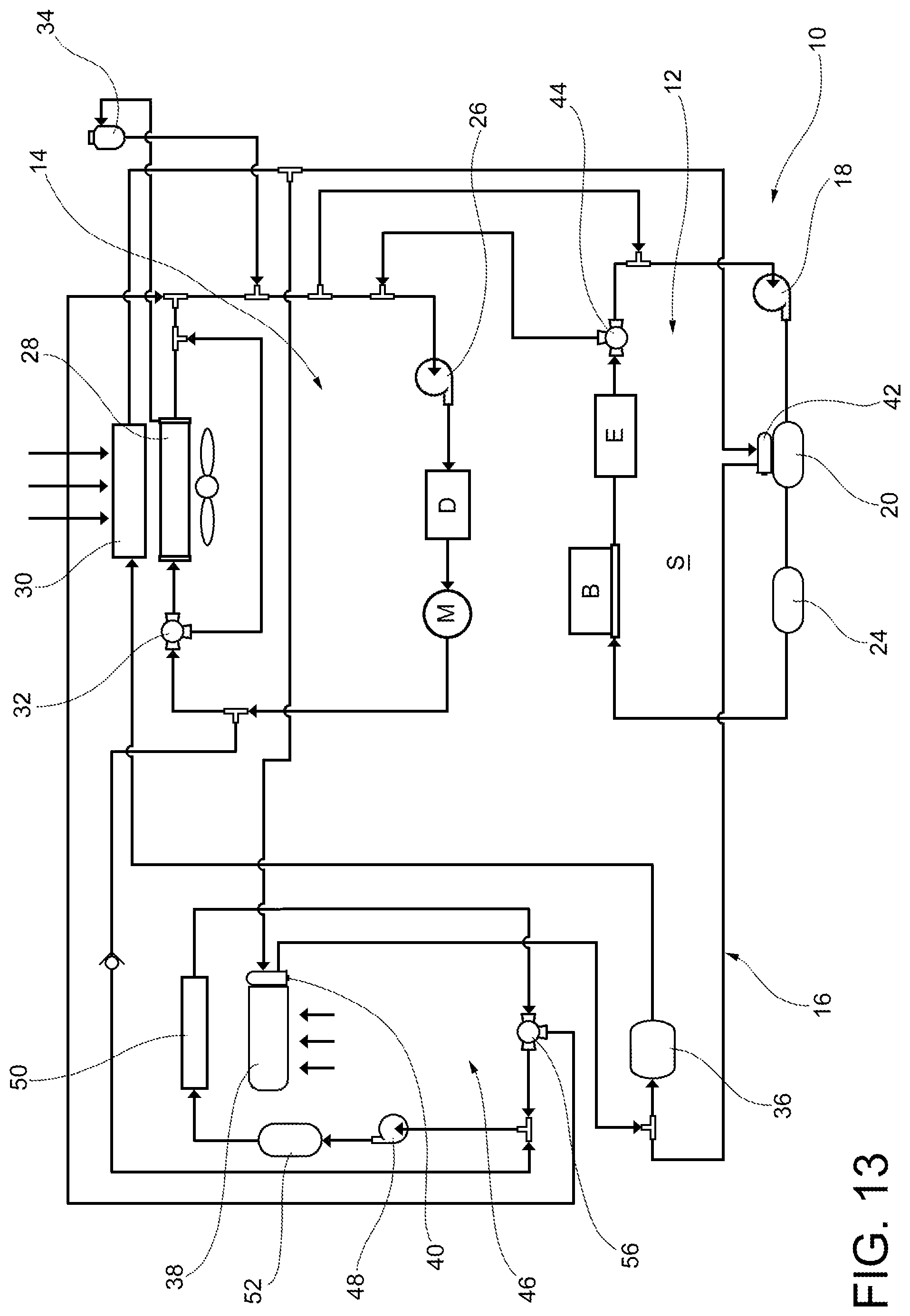 Patent US12508865 Figure 13 – Multi-mode thermal control system for a vehicle