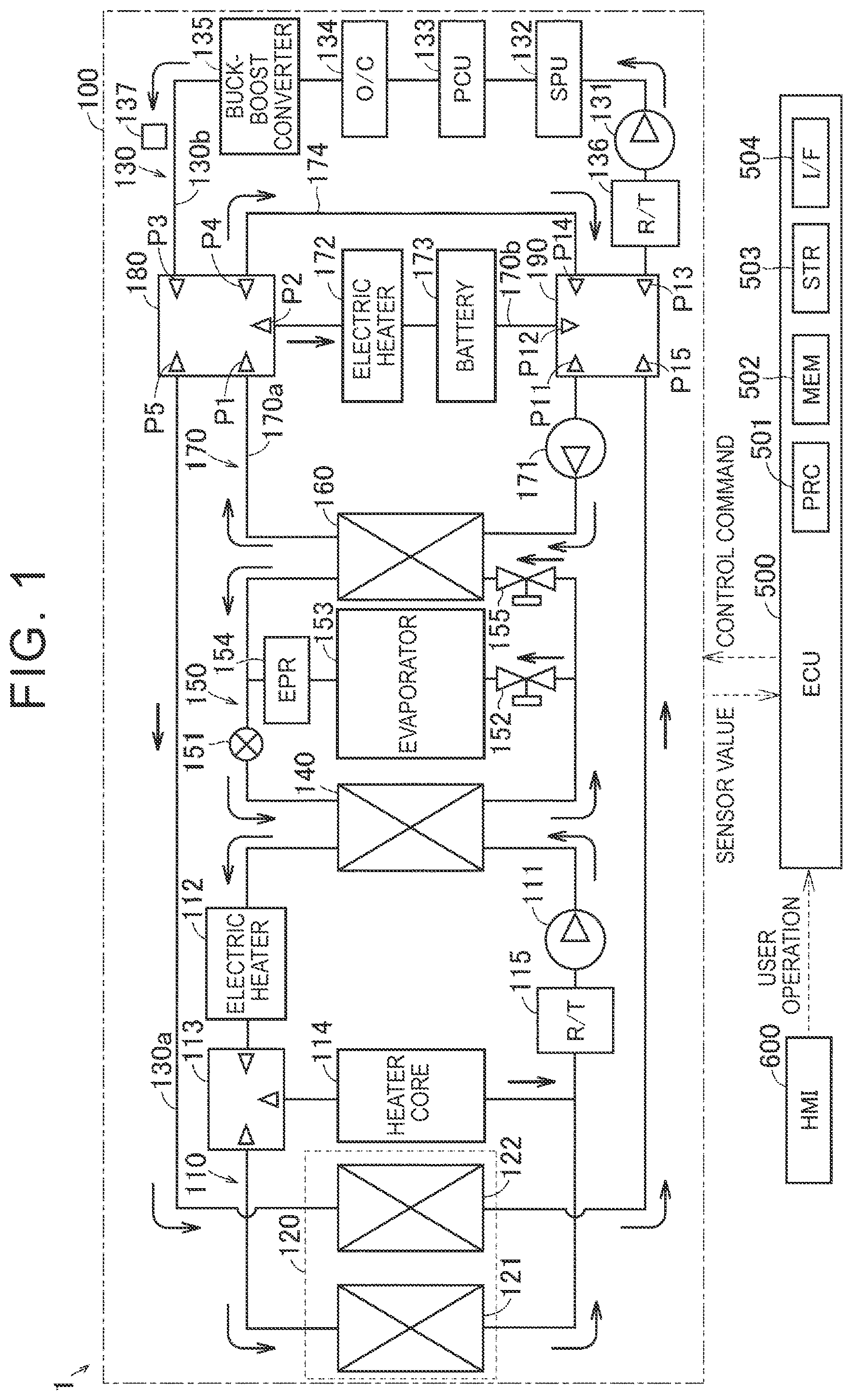 Patent US12508876 — Heat management system — Figure 1