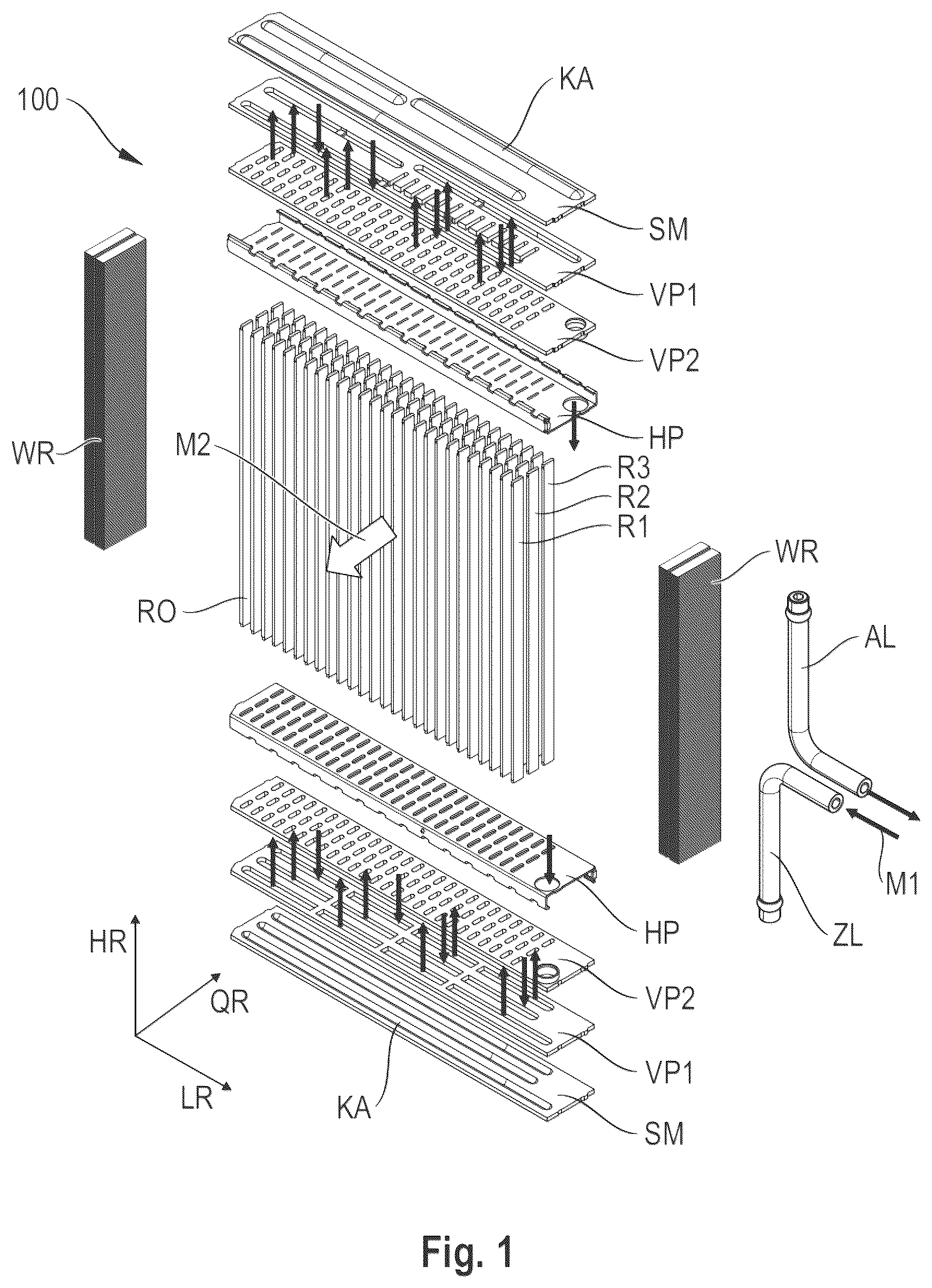 Patent US12508878 Figure 1 – Heat exchanger with optimized temperature profile