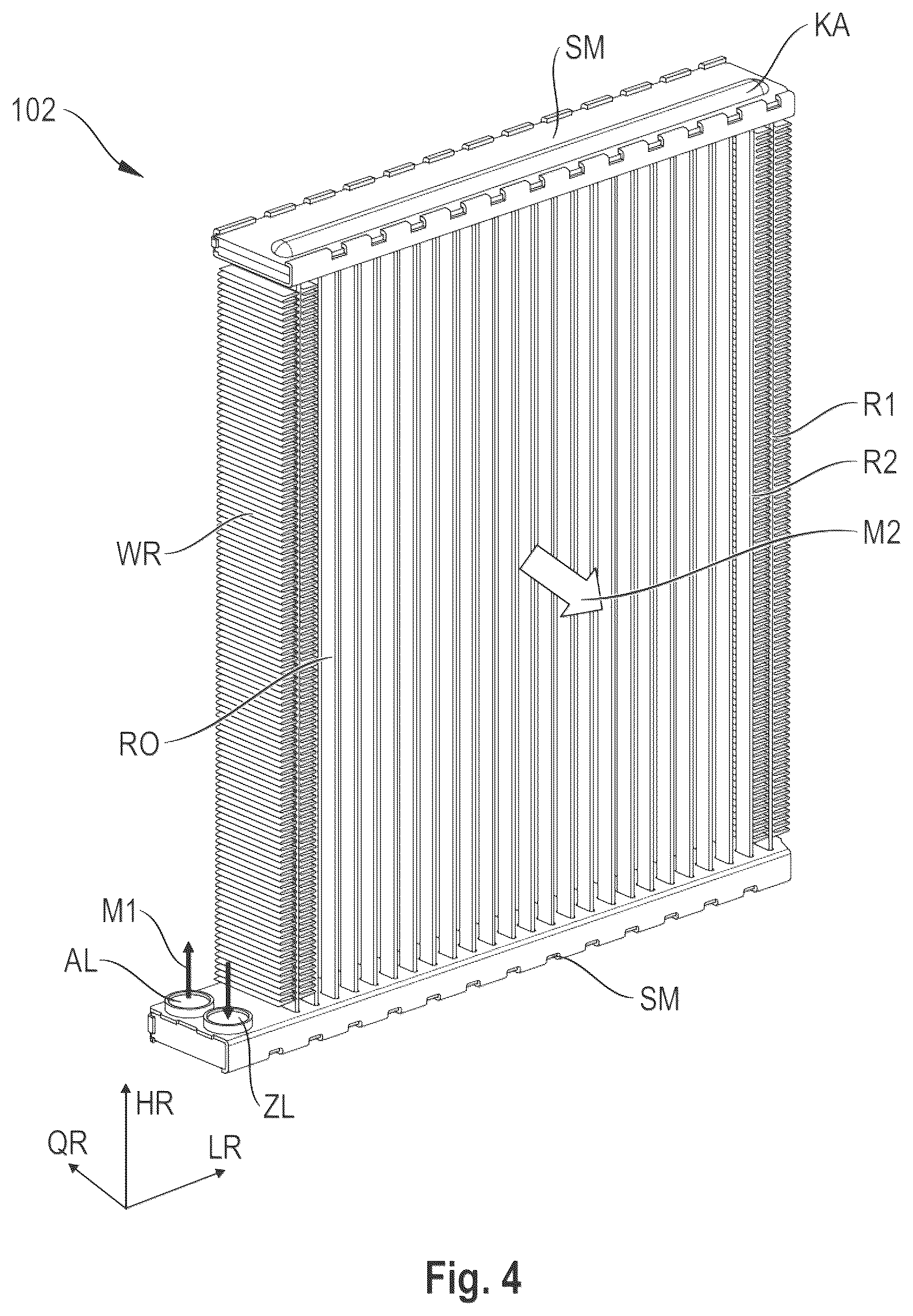 Patent US12508878 Figure 4 – Heat exchanger with optimized temperature profile