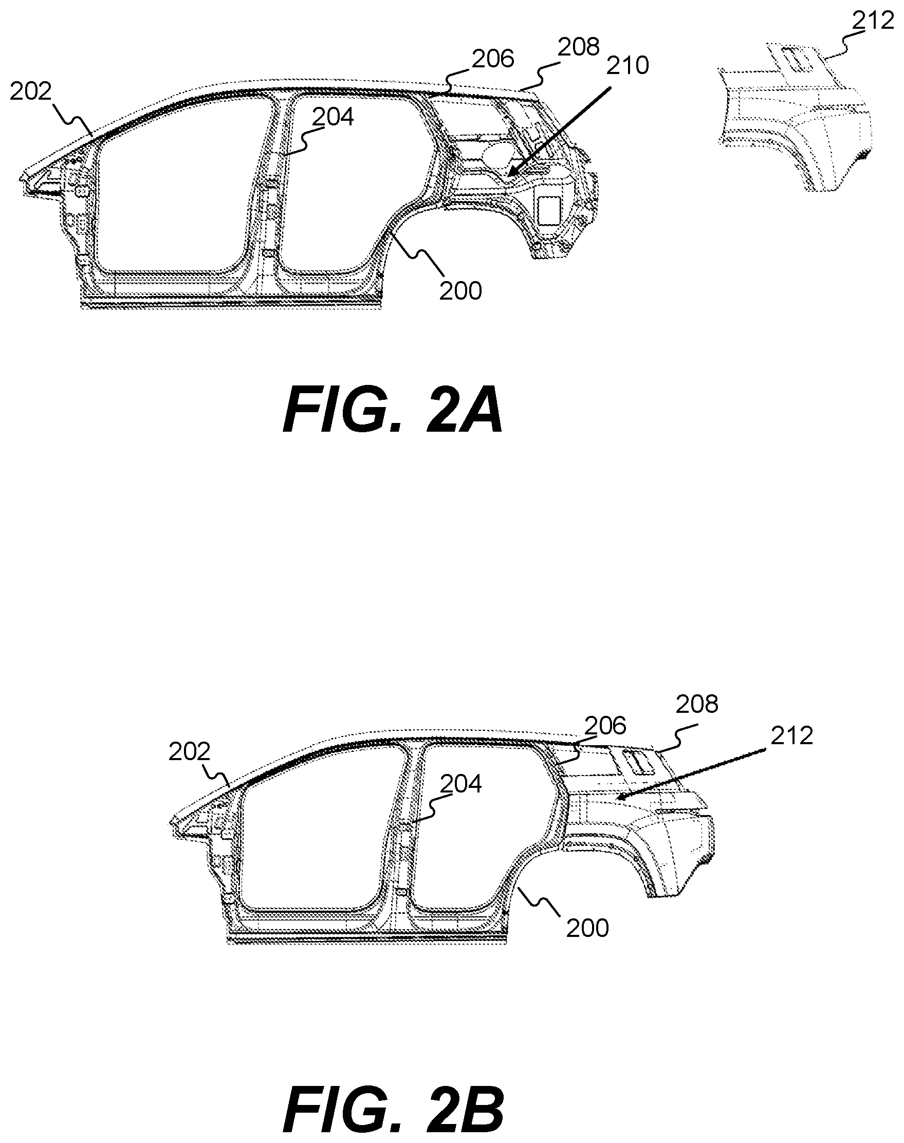 Patent US12508883 Figure 2 – Automobile having retractable rear quarter windows