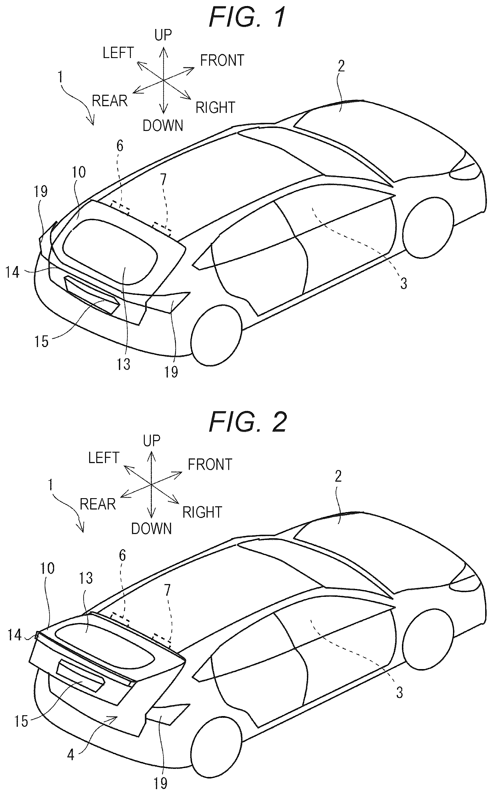 Patent US12508885 — Rear gate structure of vehicle — Figure 1