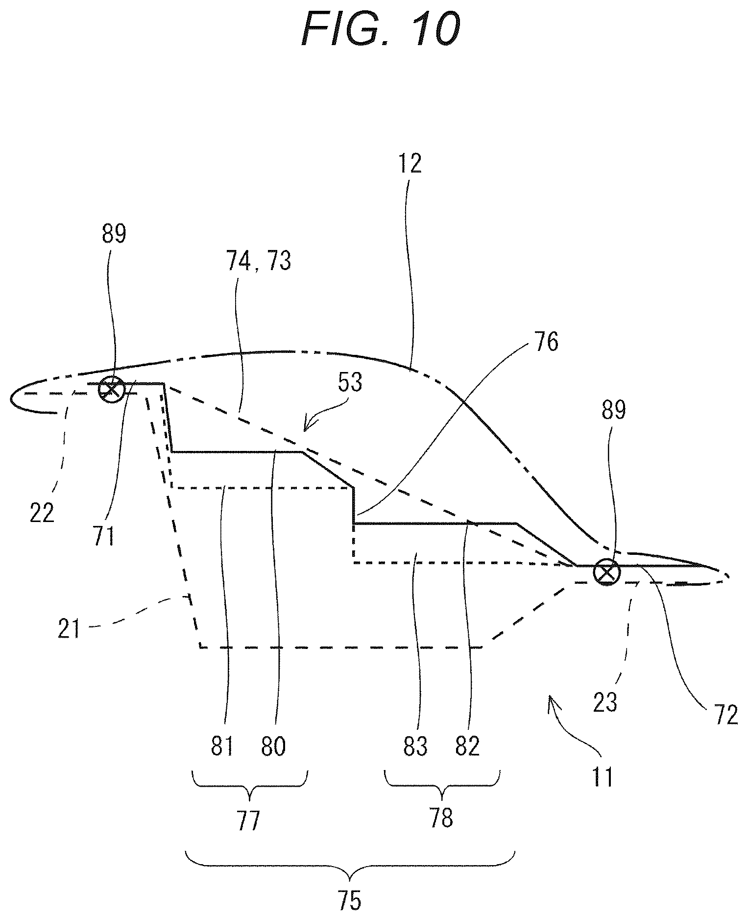 Patent US12508885 Figure 8 – Rear gate structure of vehicle
