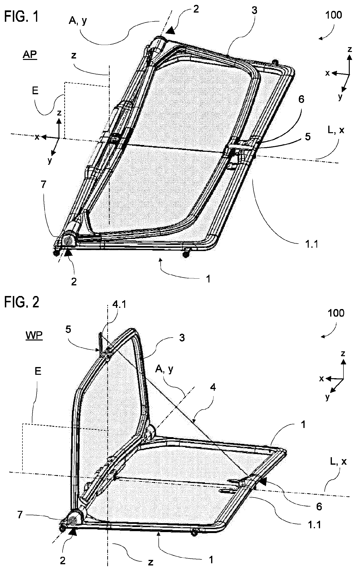 Patent US12508886 — Wind deflector having an integrated drive — Figure 1