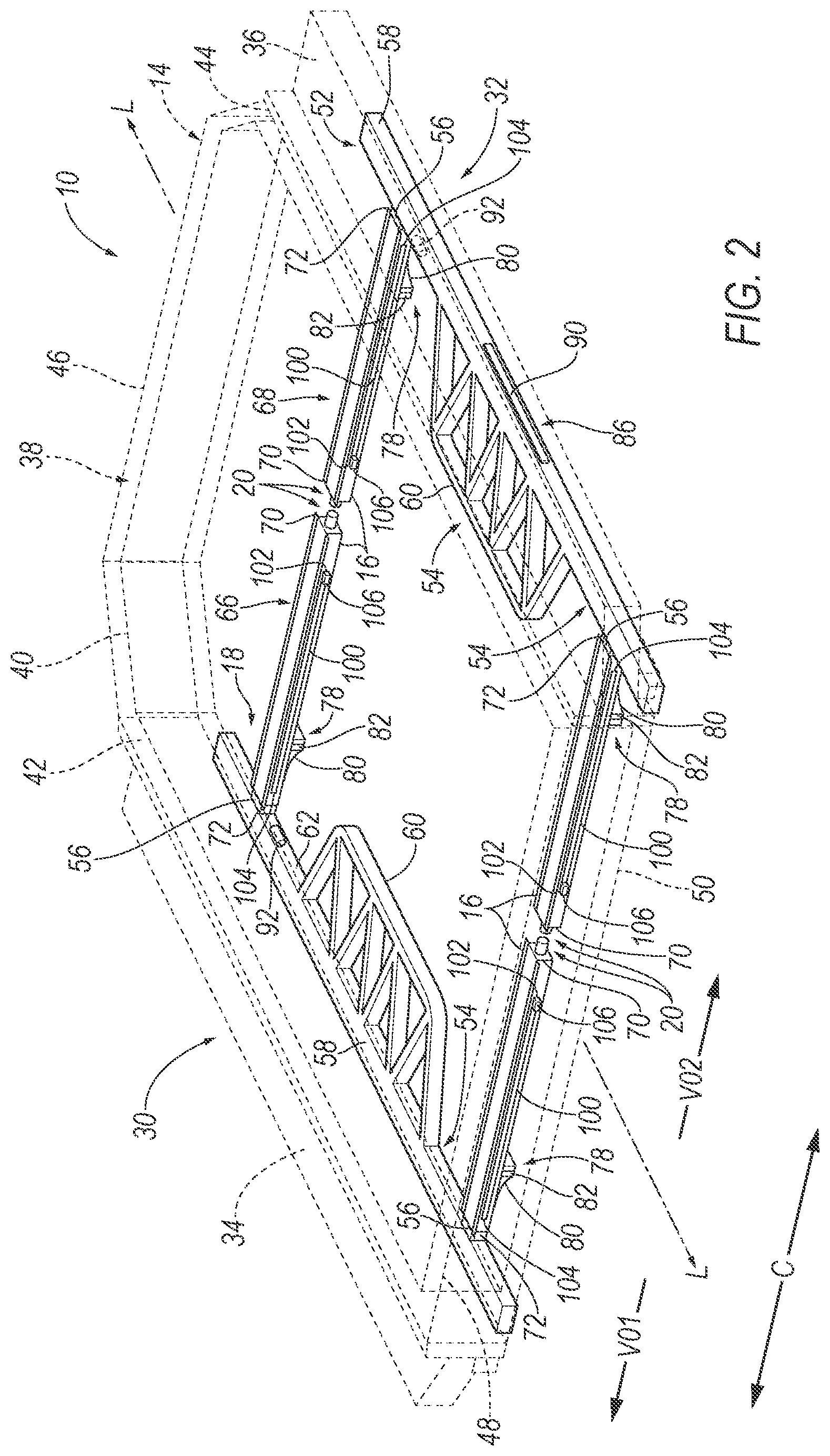 Patent US12508891 Figure 2 – Deployable vehicle brace