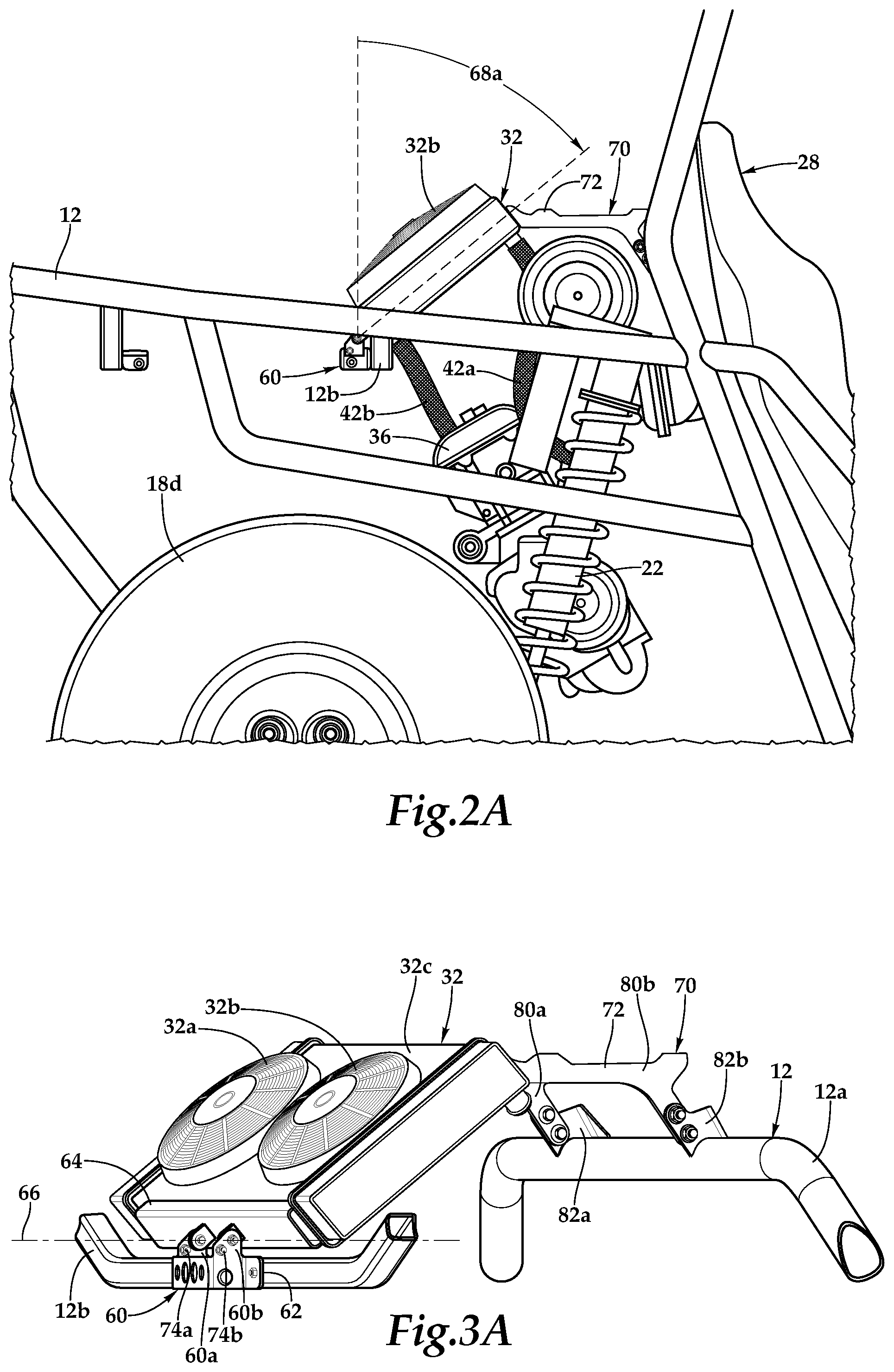 Patent US12508895 Figure 5 – Off-road vehicle having an aftwardly pivotable radiator