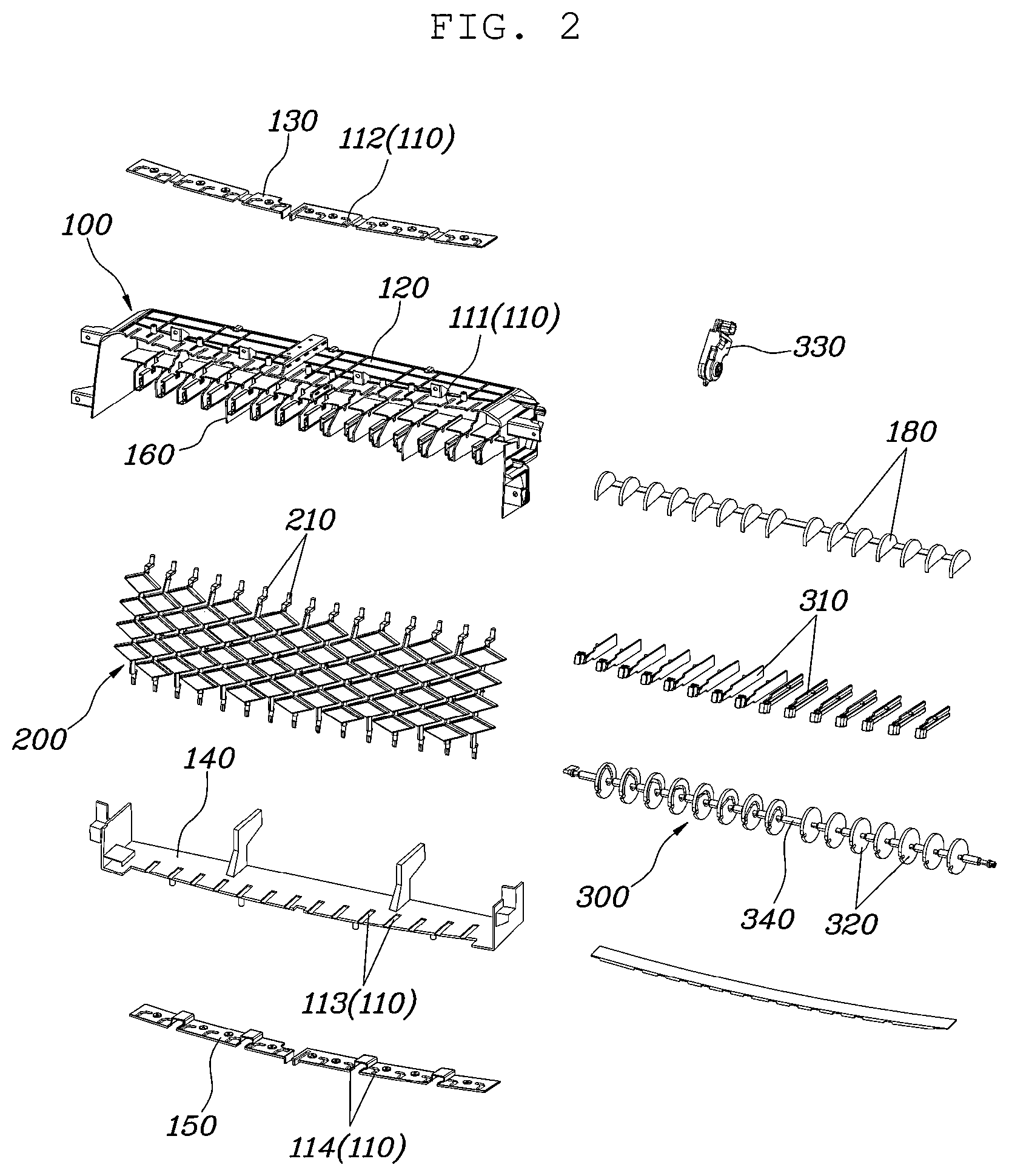 Patent US12508897 Figure 2 – Variable grille apparatus