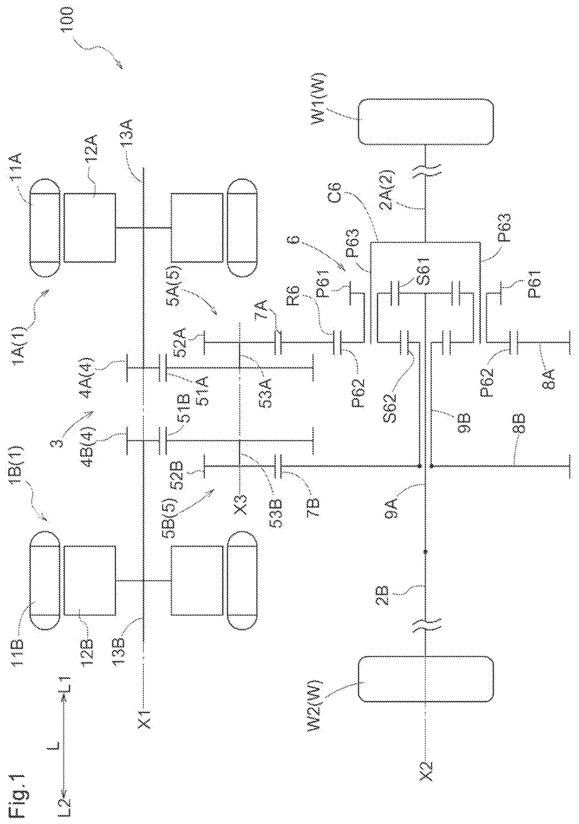 Patent US12508898 — Vehicle drive device — Figure 1