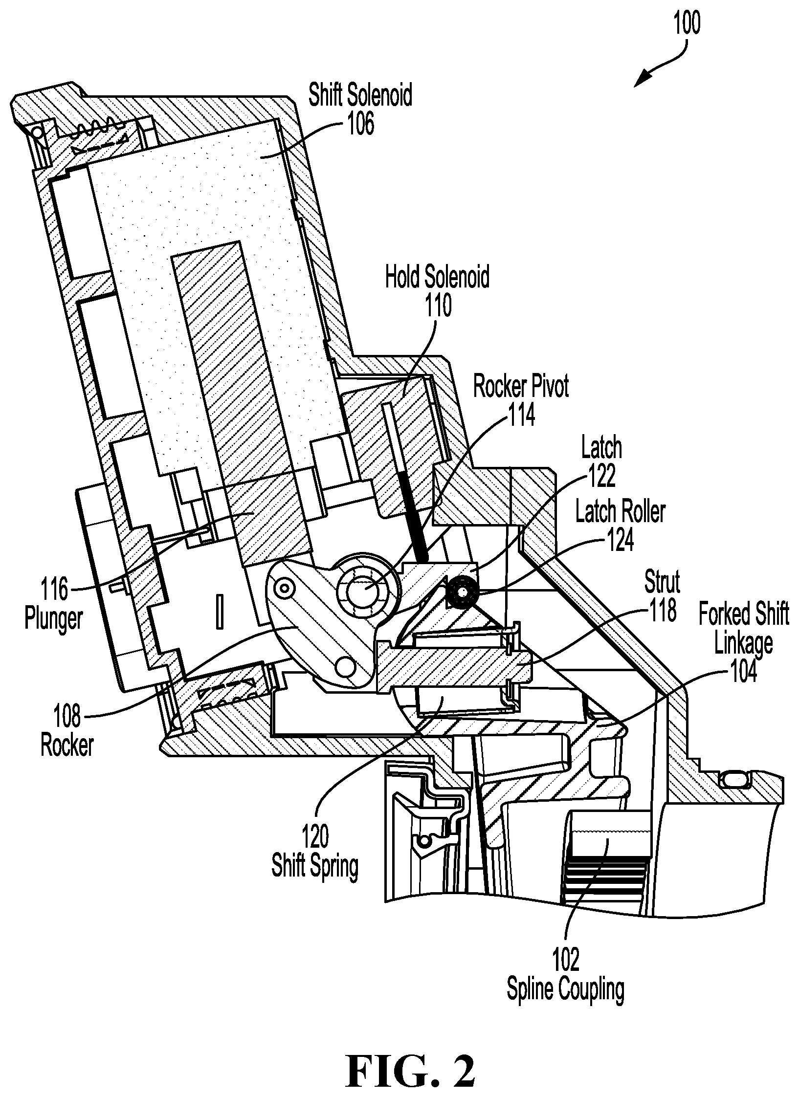 Patent US12508900 Figure 2 – Latched mono-stable axial coupling