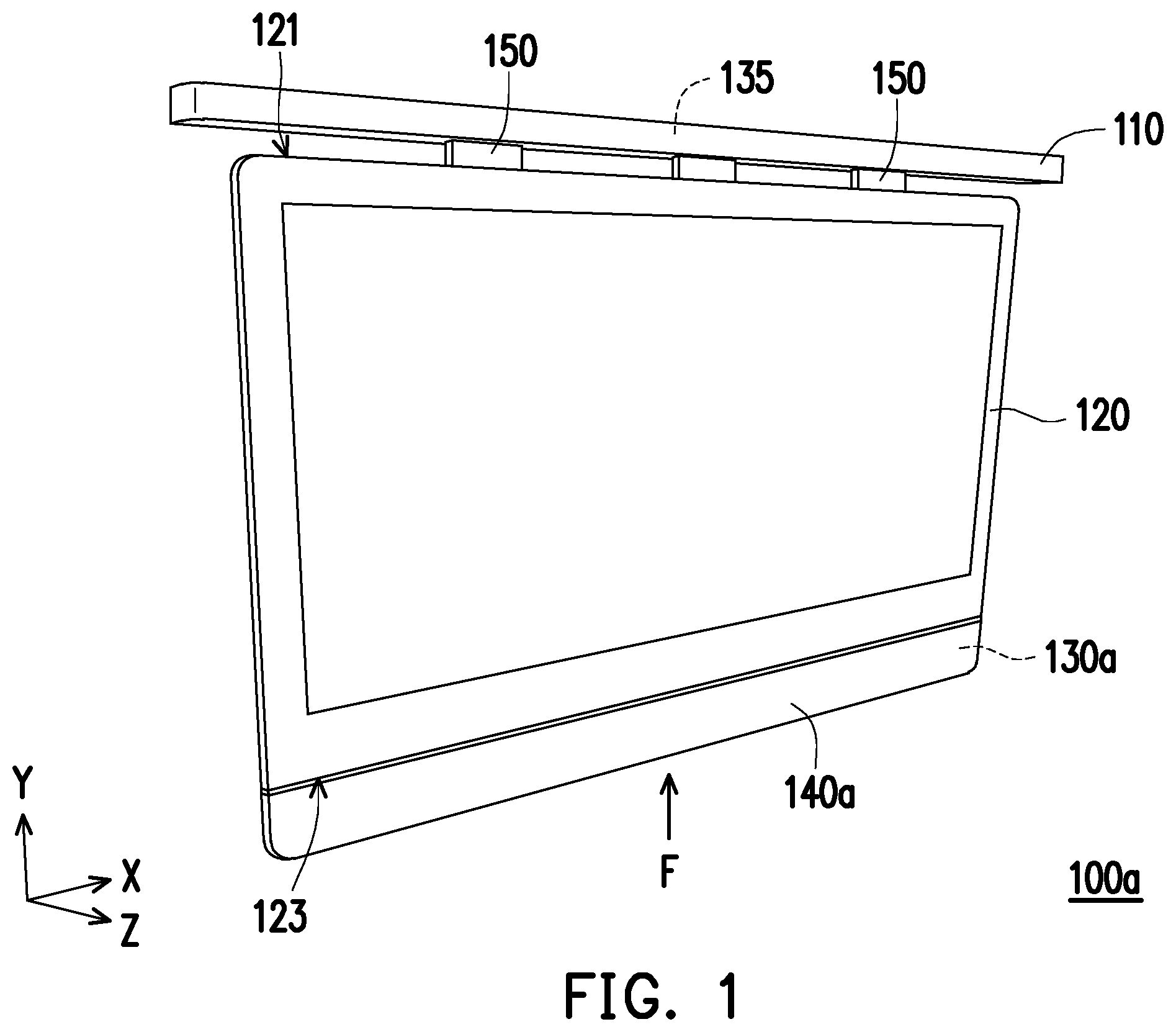 Patent US12508909 Figure 1 – Electronic device provided on transport device