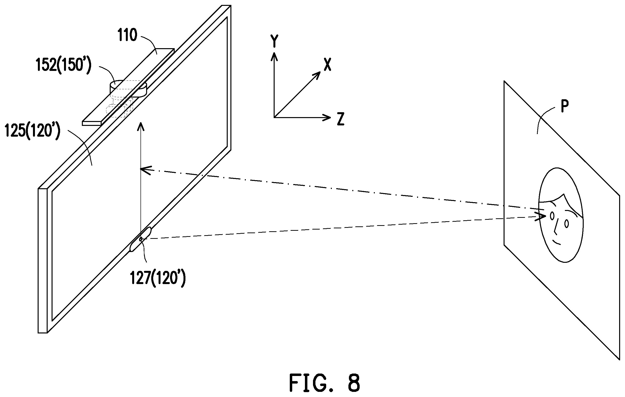 Patent US12508909 Figure 8 – Electronic device provided on transport device