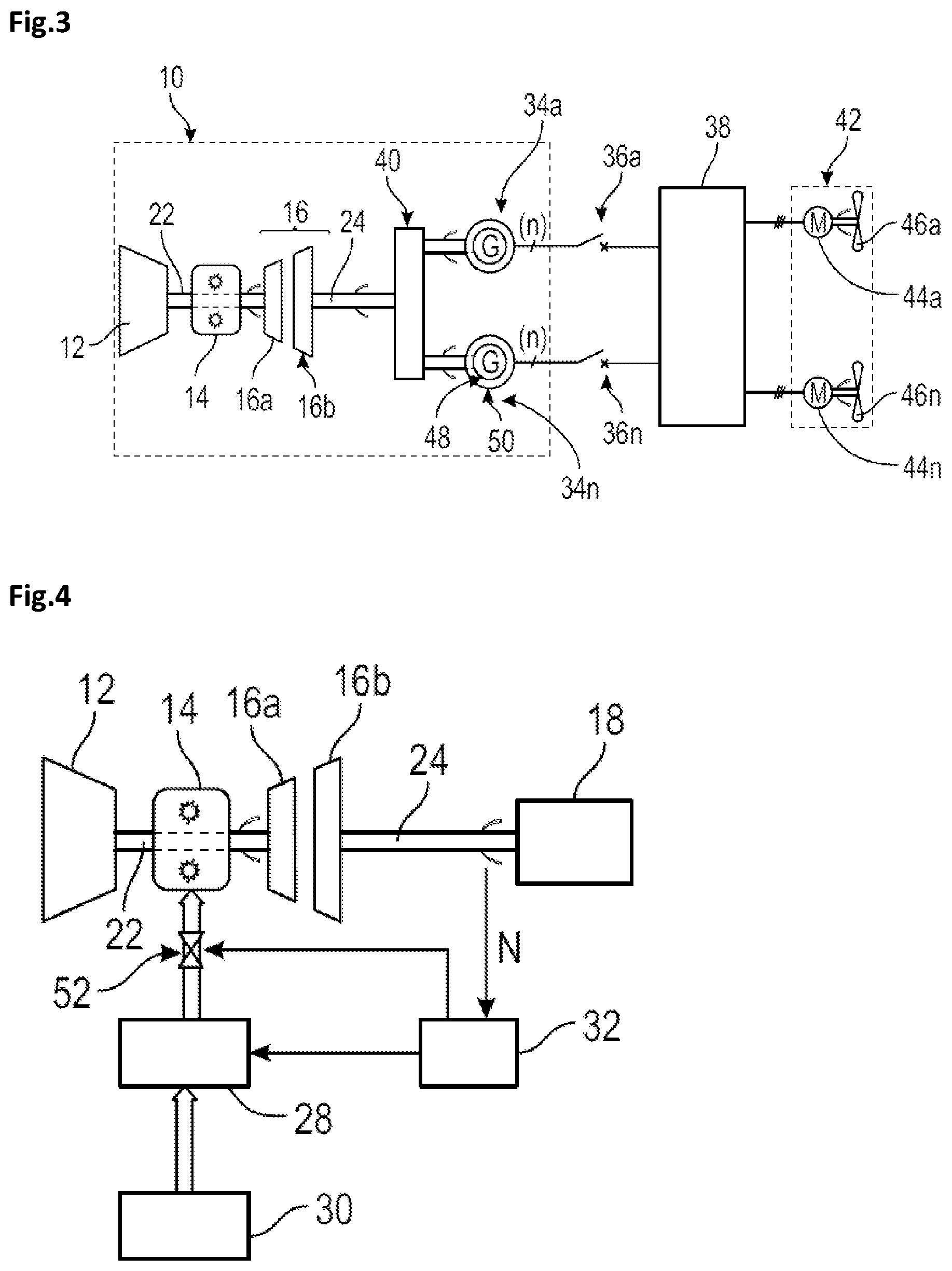 Patent US12508917 Figure 2 – Hybrid propulsion installation and method for controlling such an installation