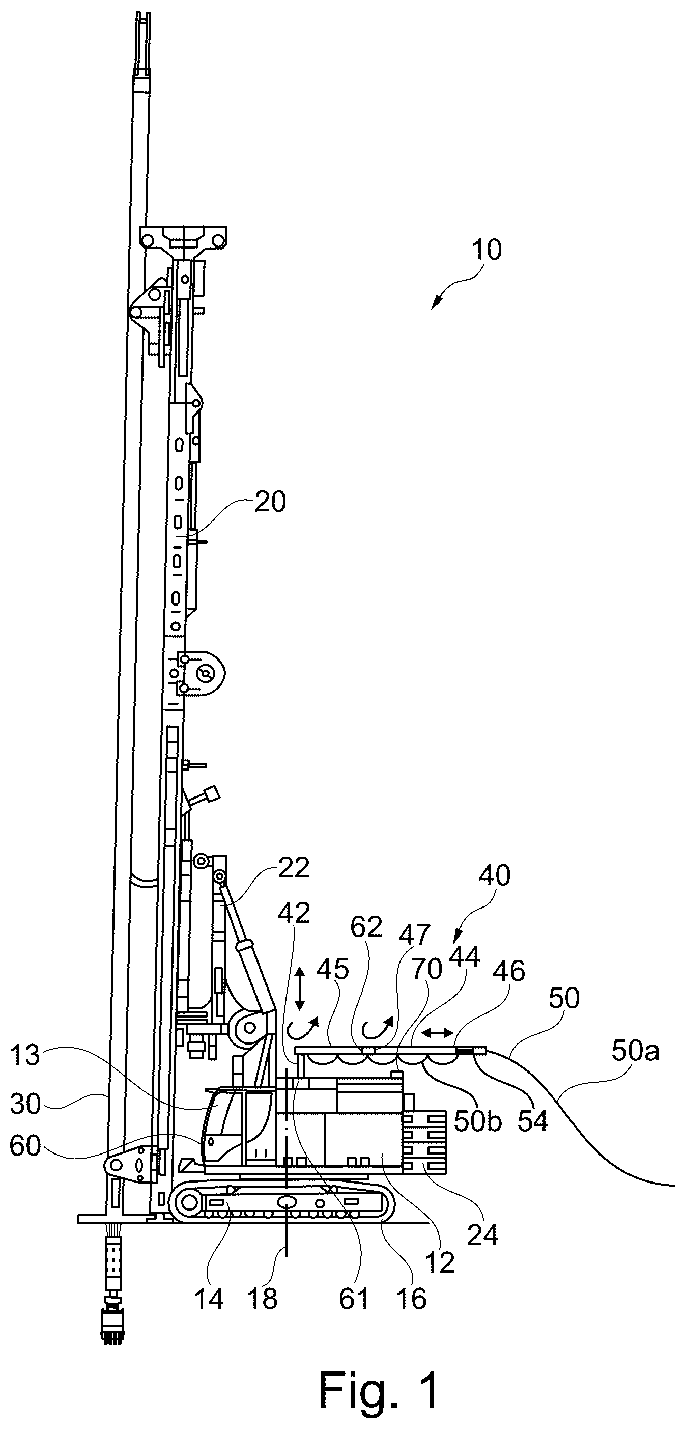 Patent US12508919 Figure 1 – Construction machine