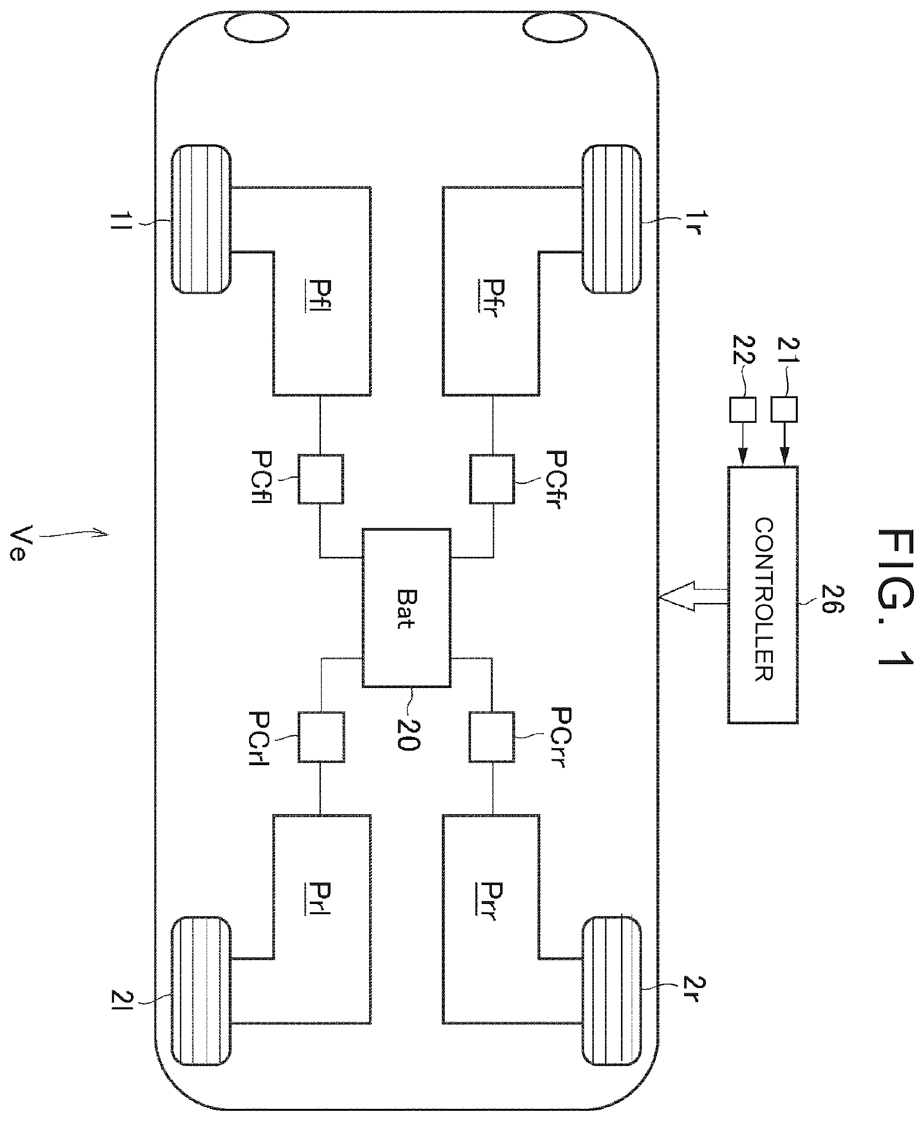 Patent US12508922 — Cooling control device for electrified vehicle — Figure 1