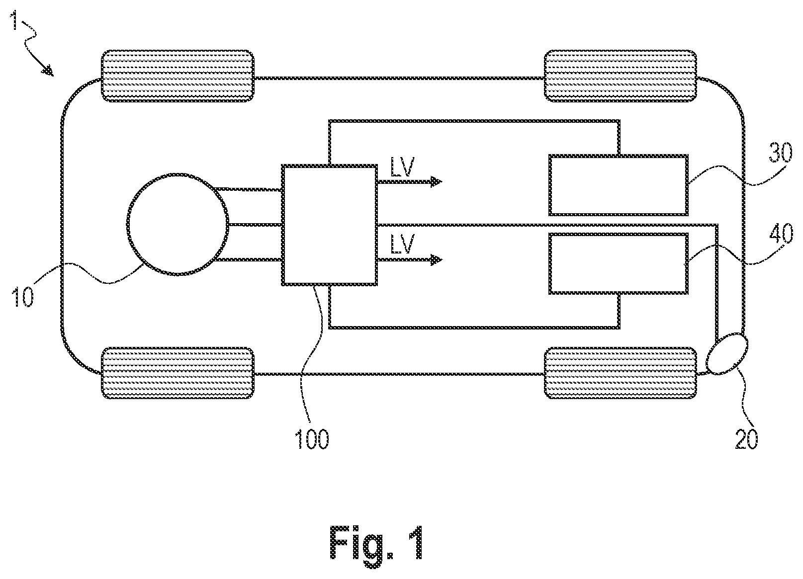 Patent US12508927 Figure 1 – Converter system for transferring power