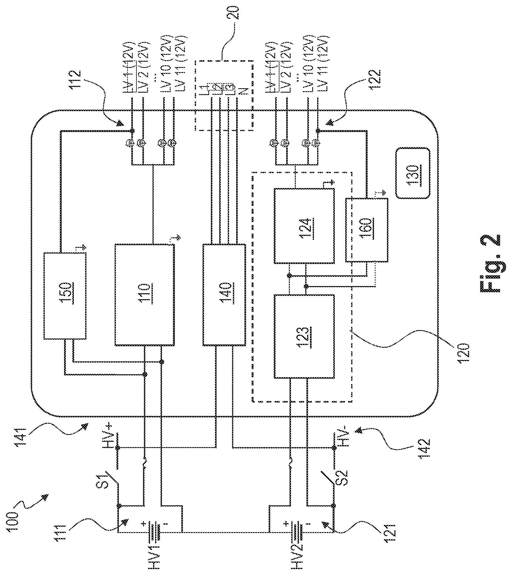 Patent US12508927 Figure 2 – Converter system for transferring power
