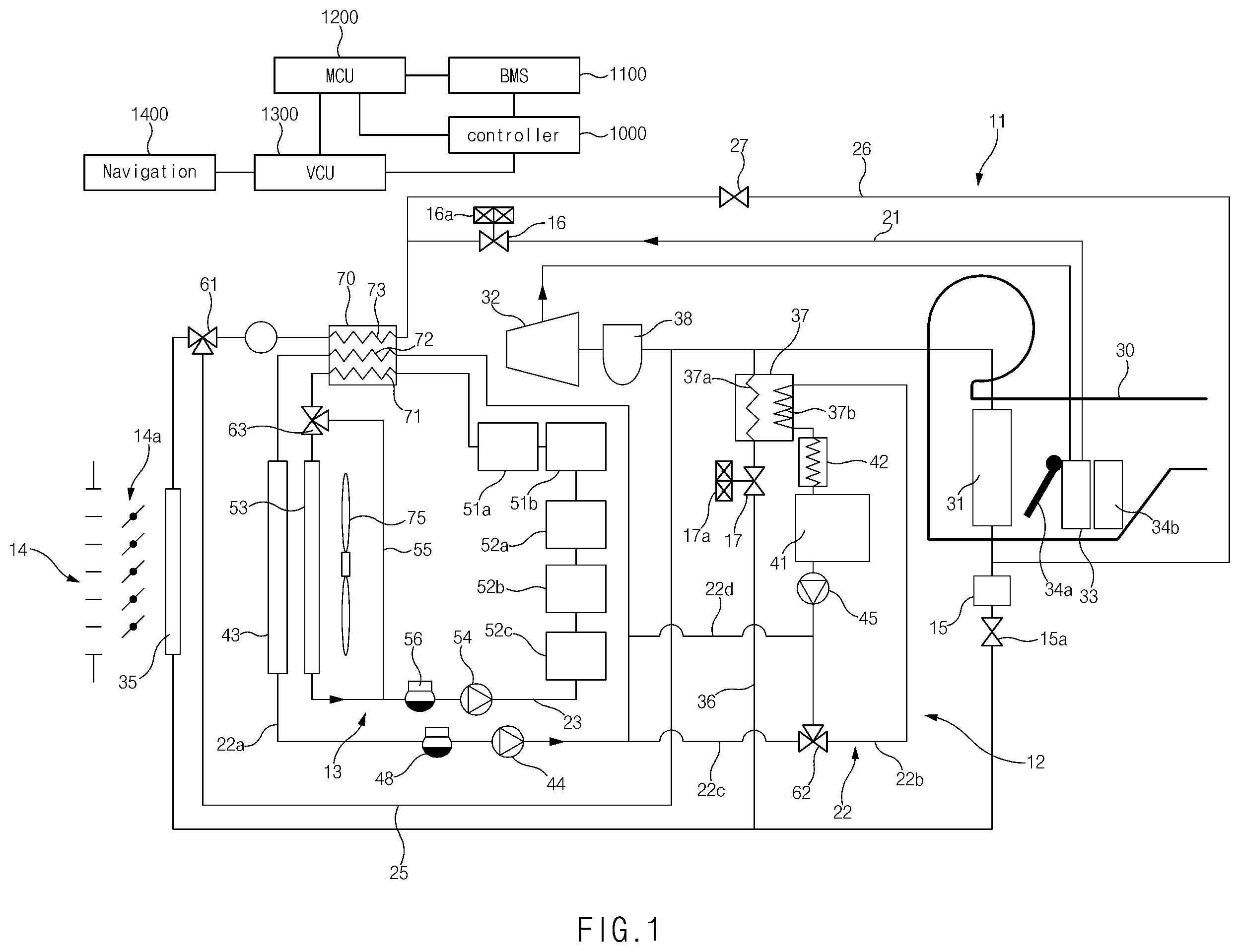 Patent US12508952 Figure 1 – Control method for cooling battery
