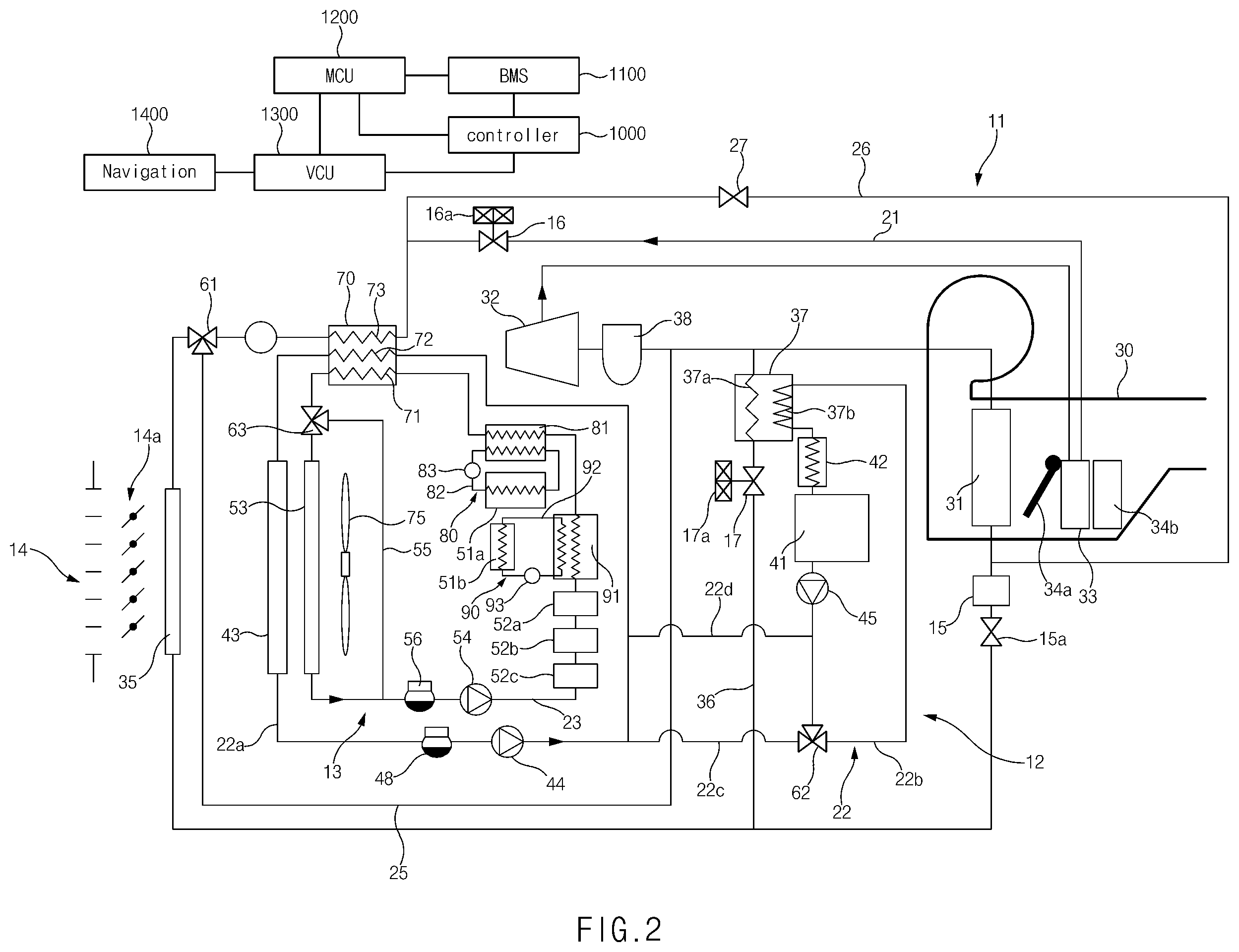 Patent US12508952 Figure 2 – Control method for cooling battery