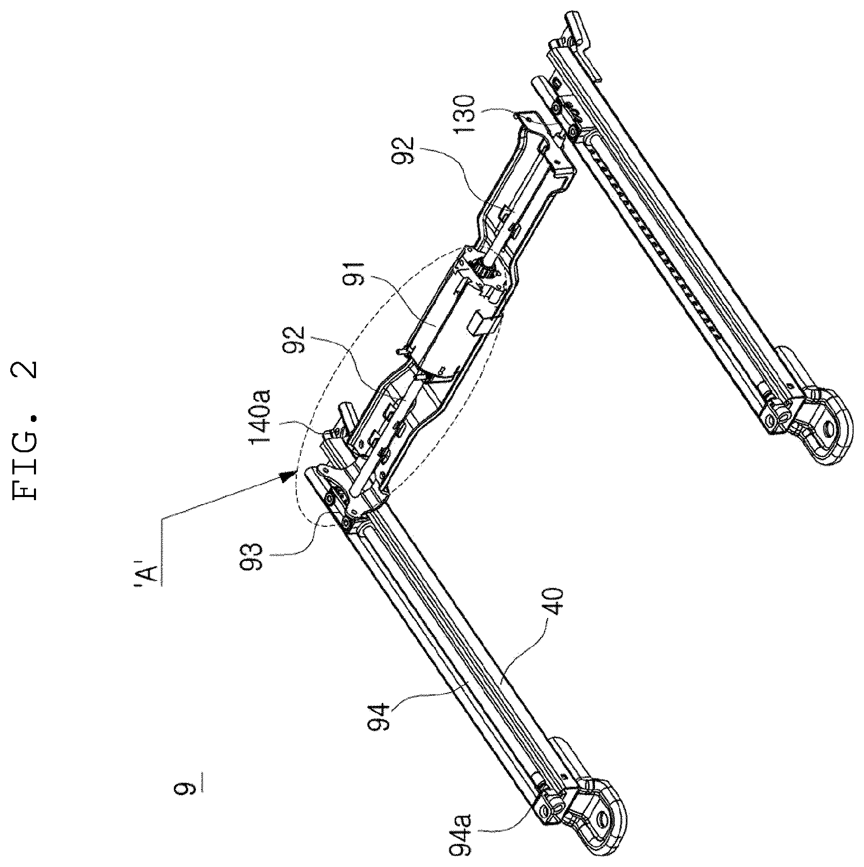 Patent US12508956 Figure 2 – Seat moving apparatus for vehicle
