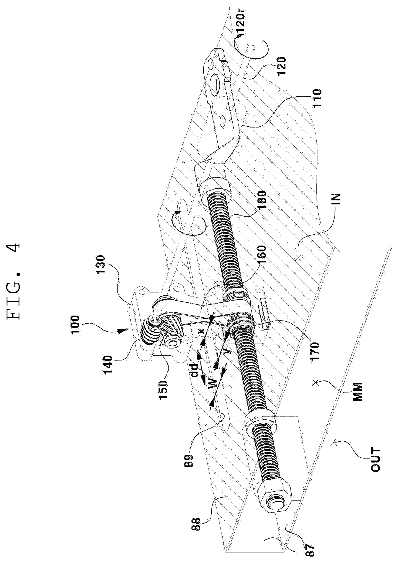 Patent US12508956 Figure 4 – Seat moving apparatus for vehicle