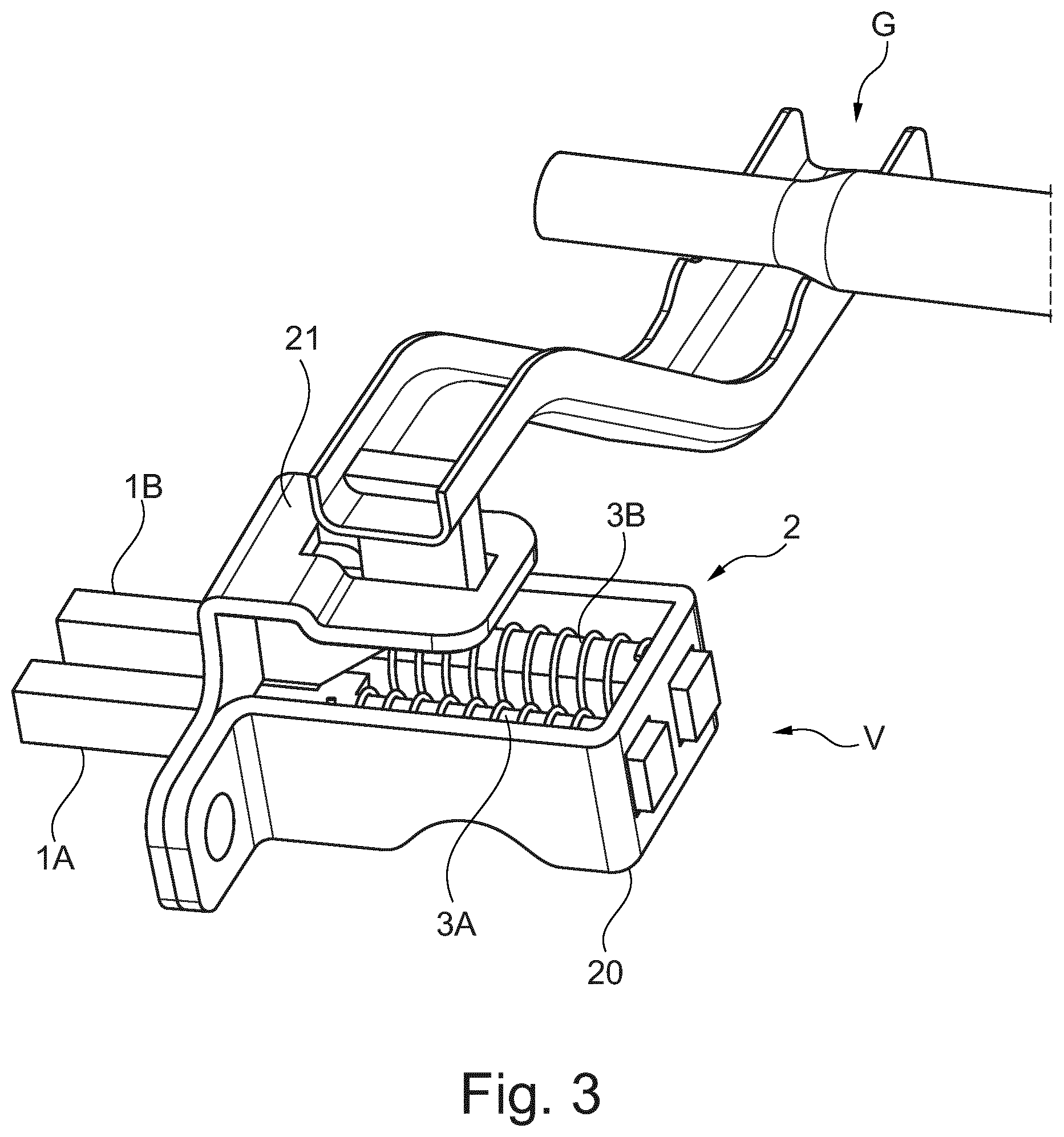 Patent US12508957 Figure 3 – Locking device for a vehicle seat, comprising a securing section that secures a locking element in a locking position in a positive manner