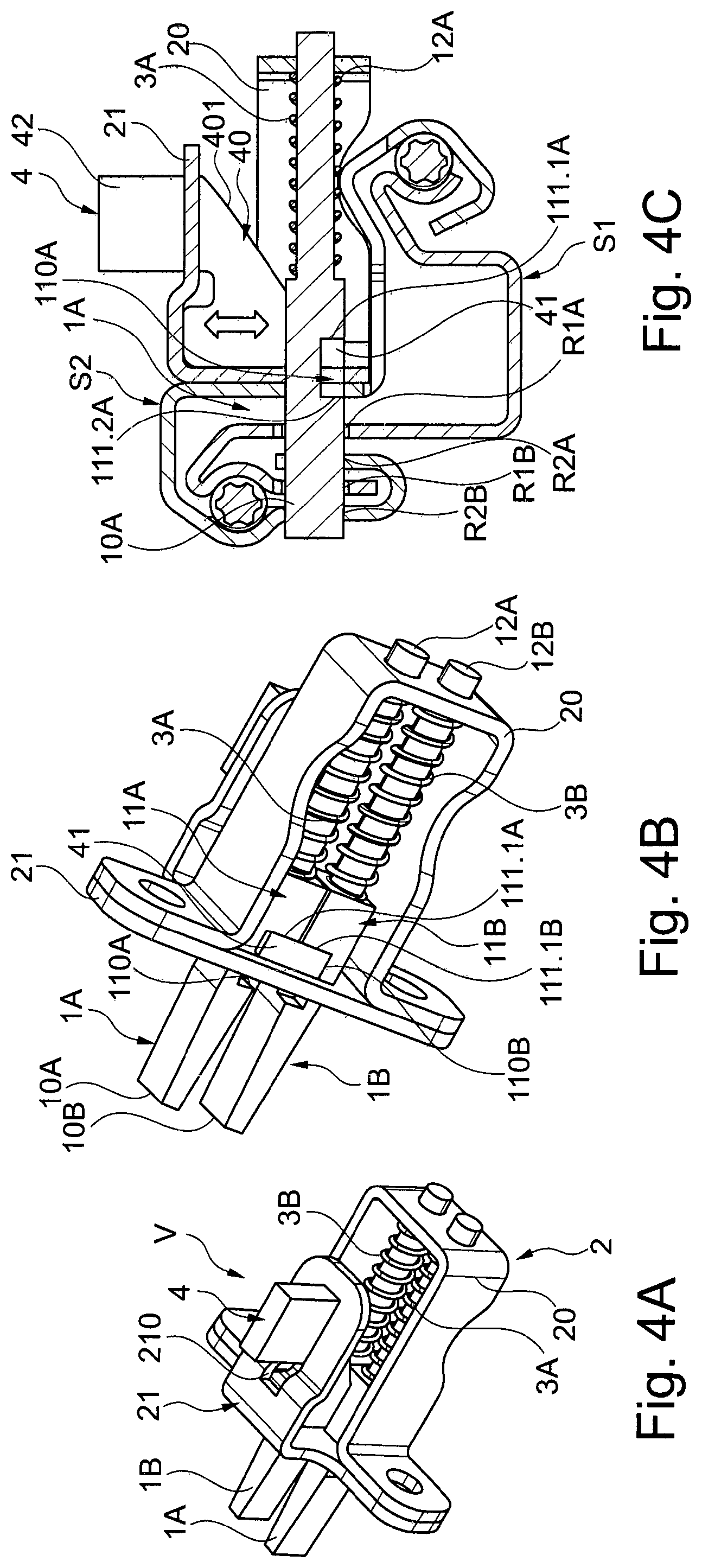 Patent US12508957 Figure 4 – Locking device for a vehicle seat, comprising a securing section that secures a locking element in a locking position in a positive manner
