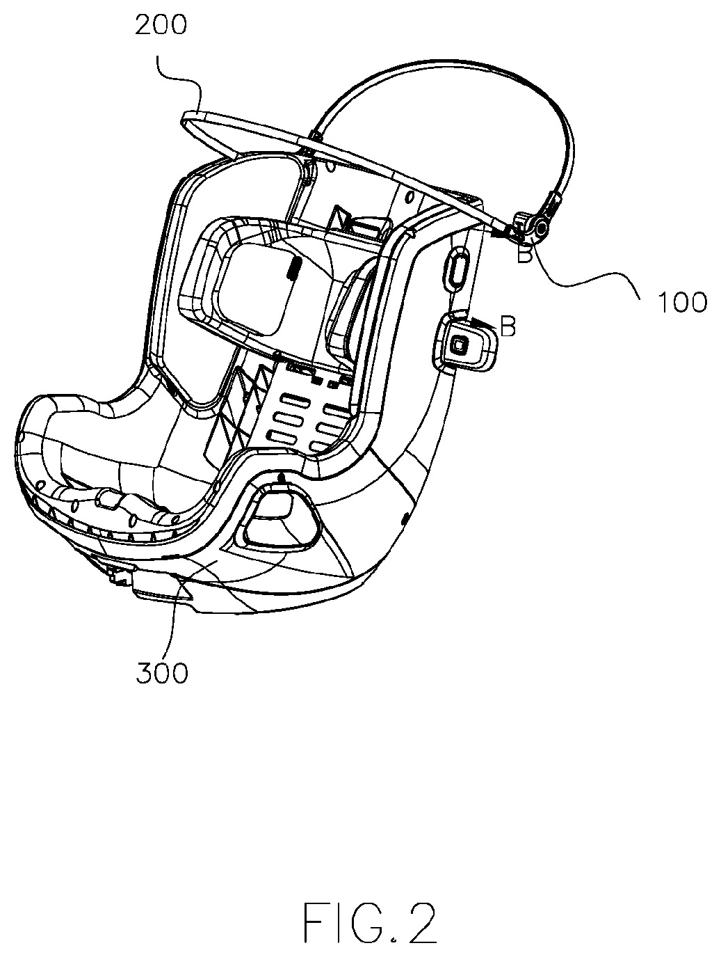 Patent US12508958 Figure 2 – Joining structure and child safety seat including the same