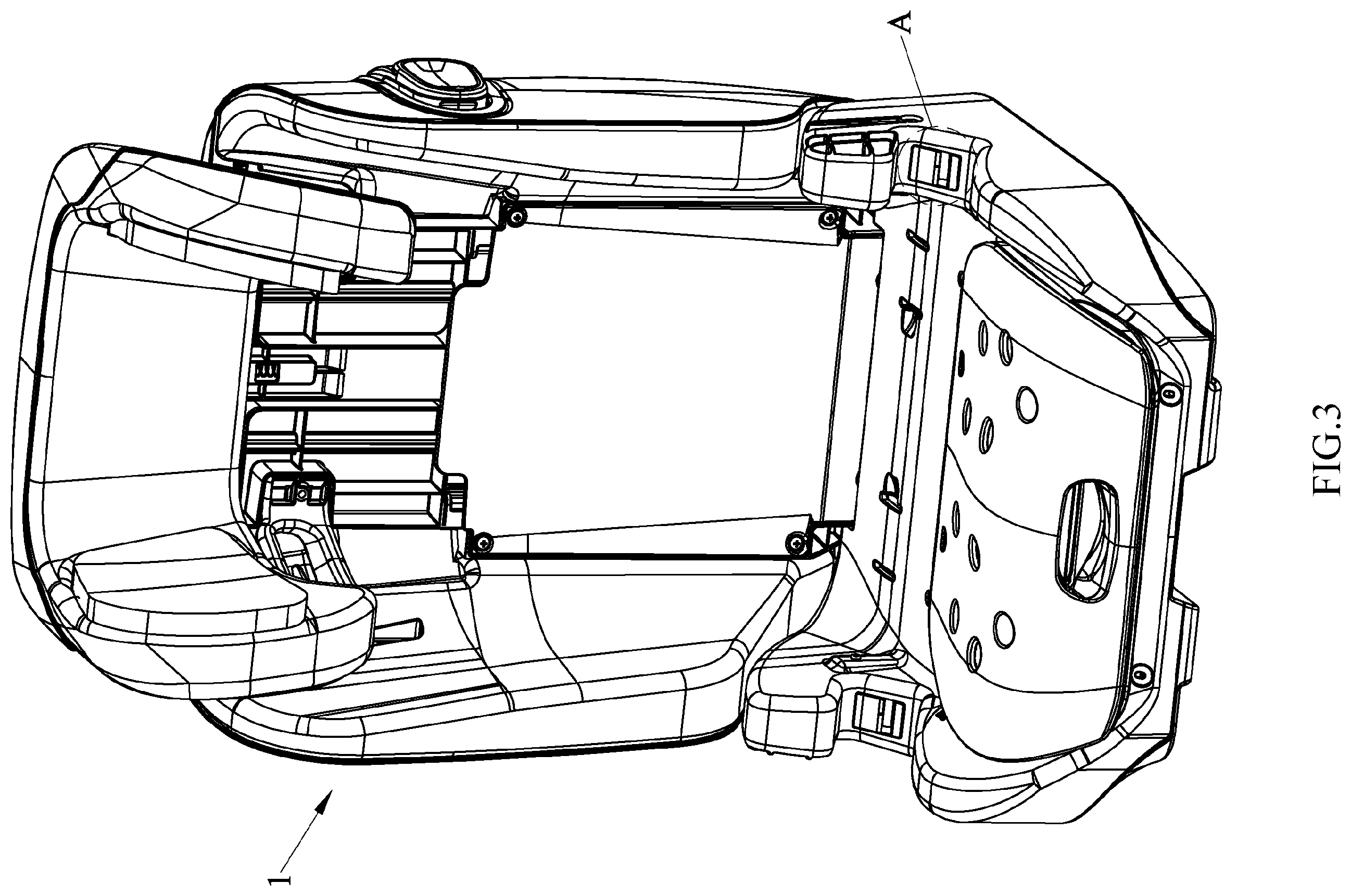 Patent US12508959 Figure 3 – Child safety seat