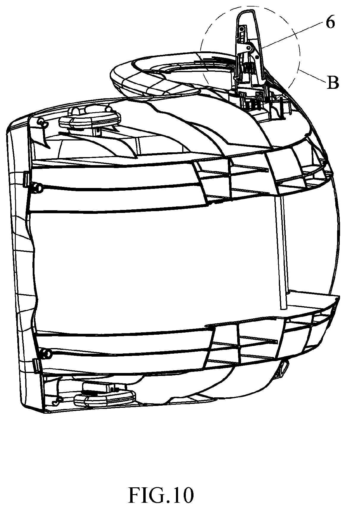 Patent US12508959 Figure 10 – Child safety seat