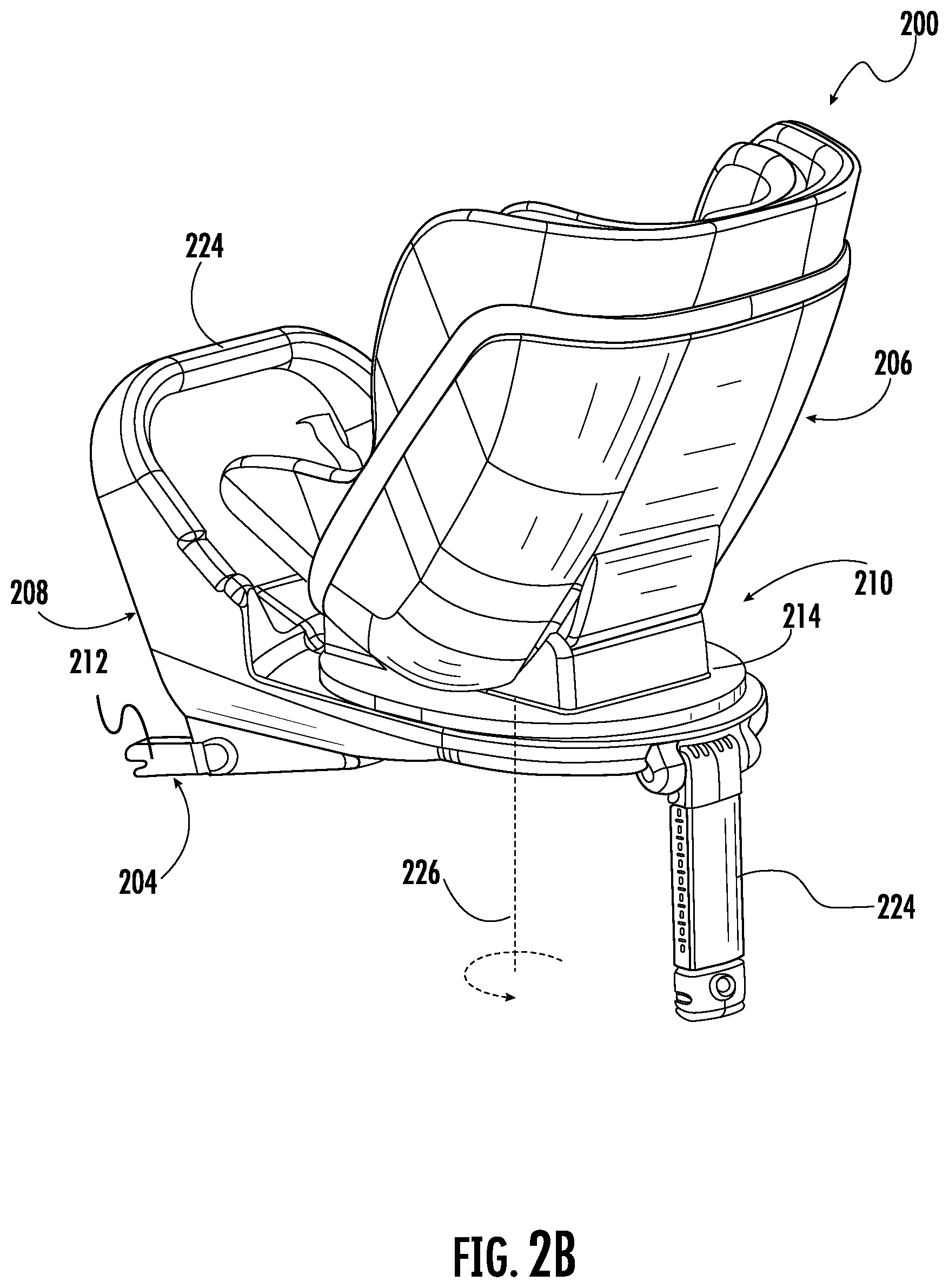 Patent US12508960 Figure 3 – Slide out child vehicle seat system