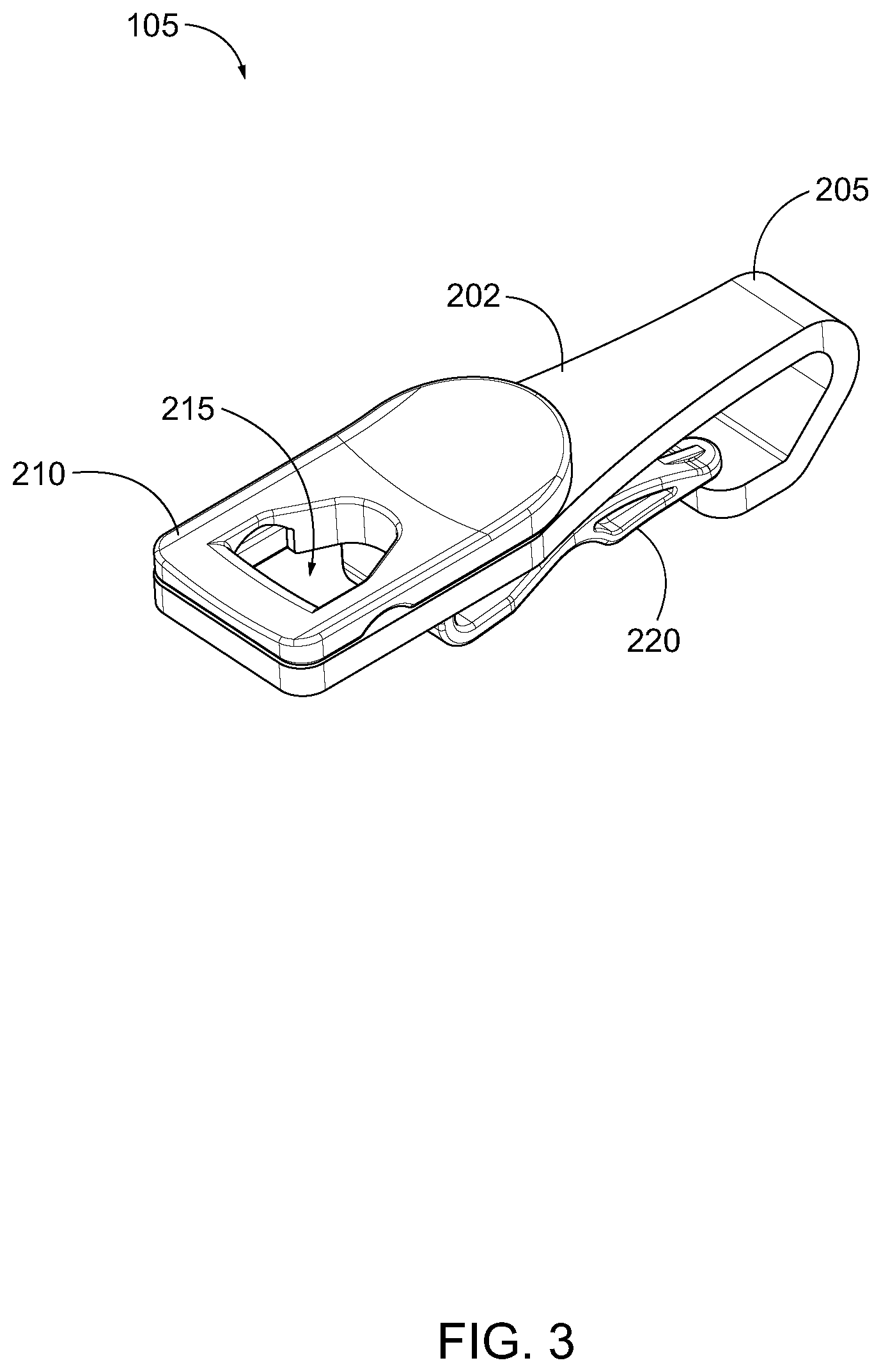 Patent US12508961 Figure 3 – Snap hook with clip insert