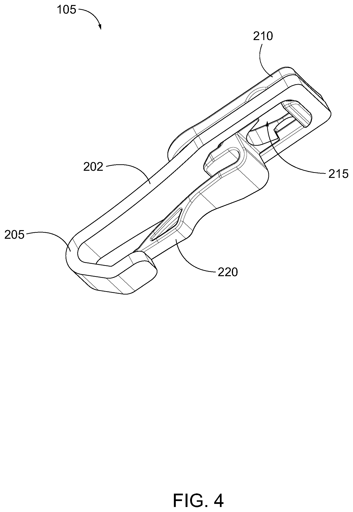 Patent US12508961 Figure 4 – Snap hook with clip insert