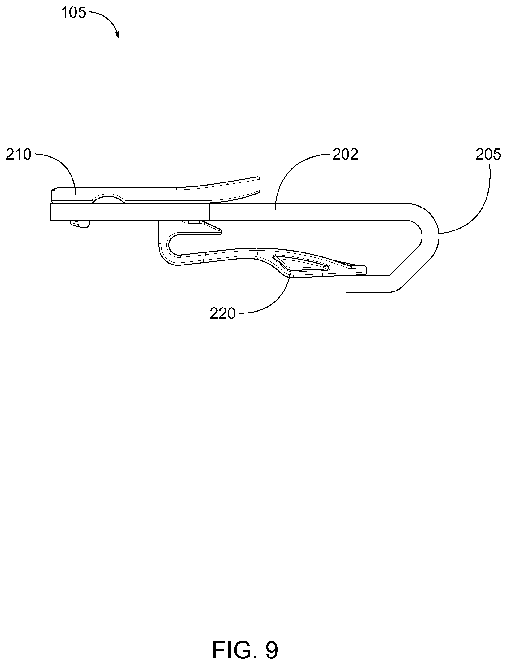 Patent US12508961 Figure 9 – Snap hook with clip insert