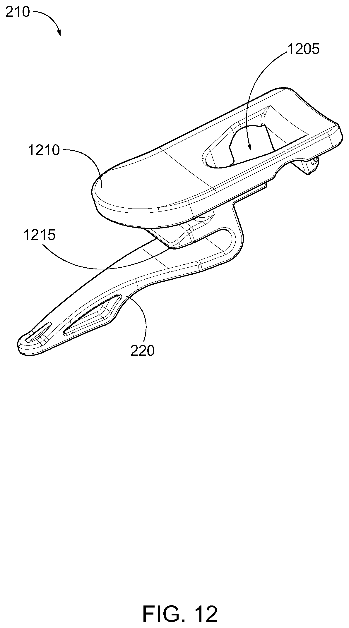 Patent US12508961 Figure 12 – Snap hook with clip insert