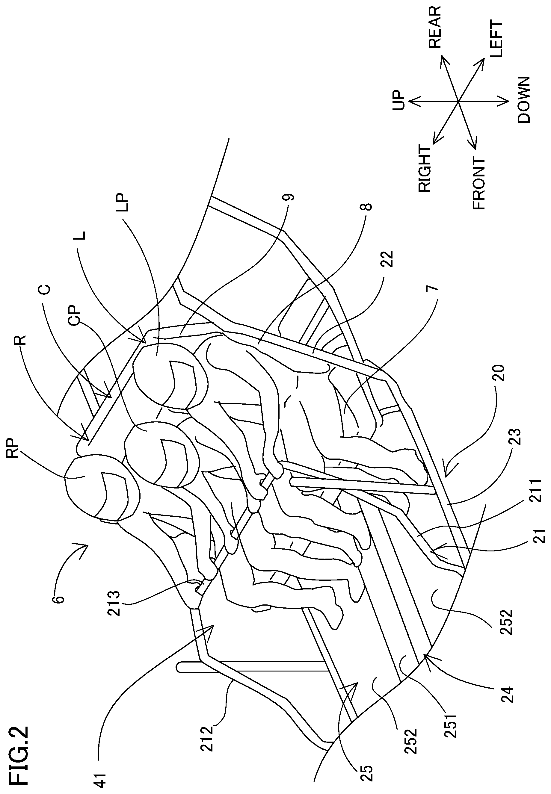 Patent US12508962 Figure 2 – Vehicle and vehicle seat