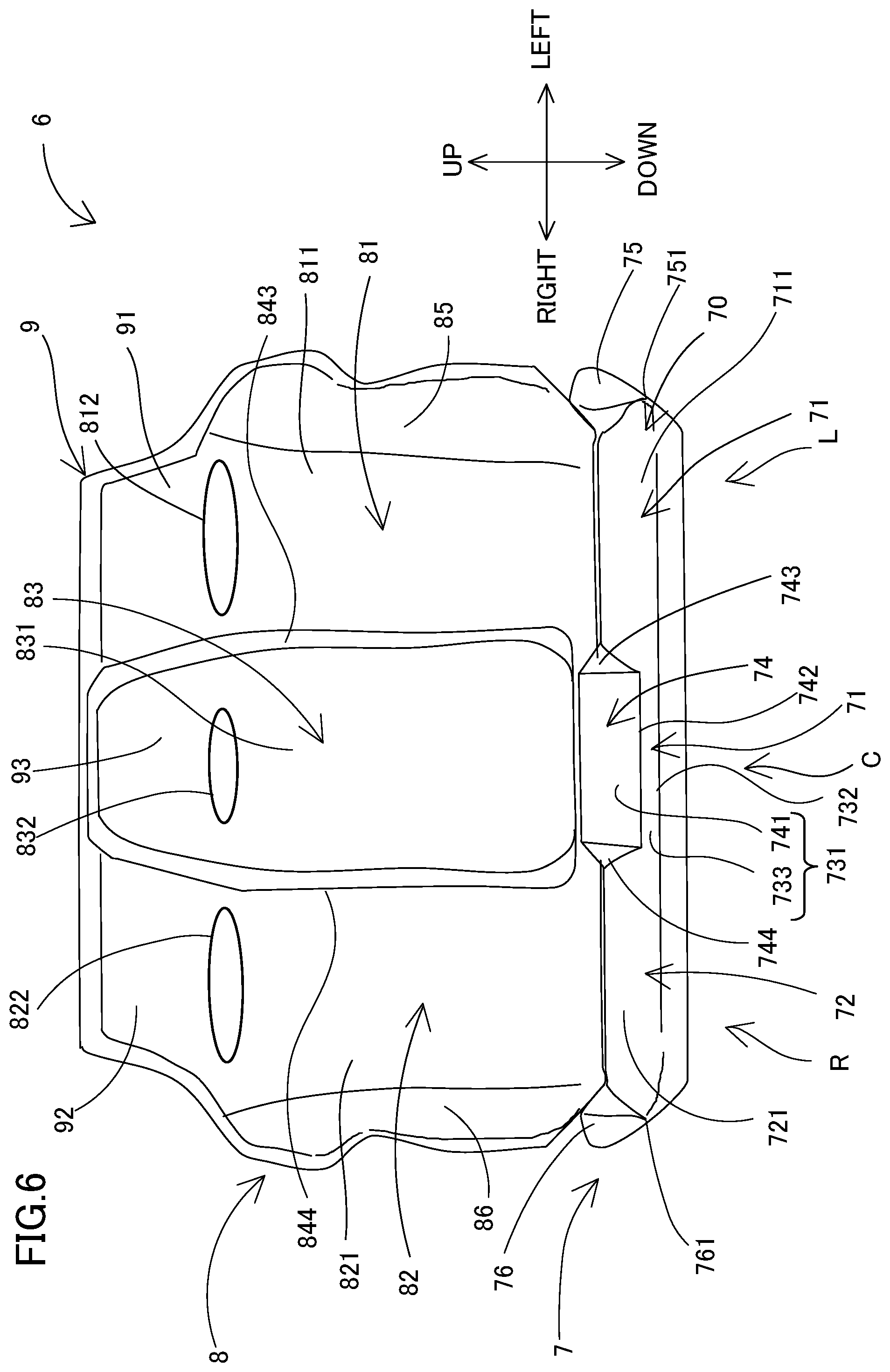 Patent US12508962 Figure 6 – Vehicle and vehicle seat