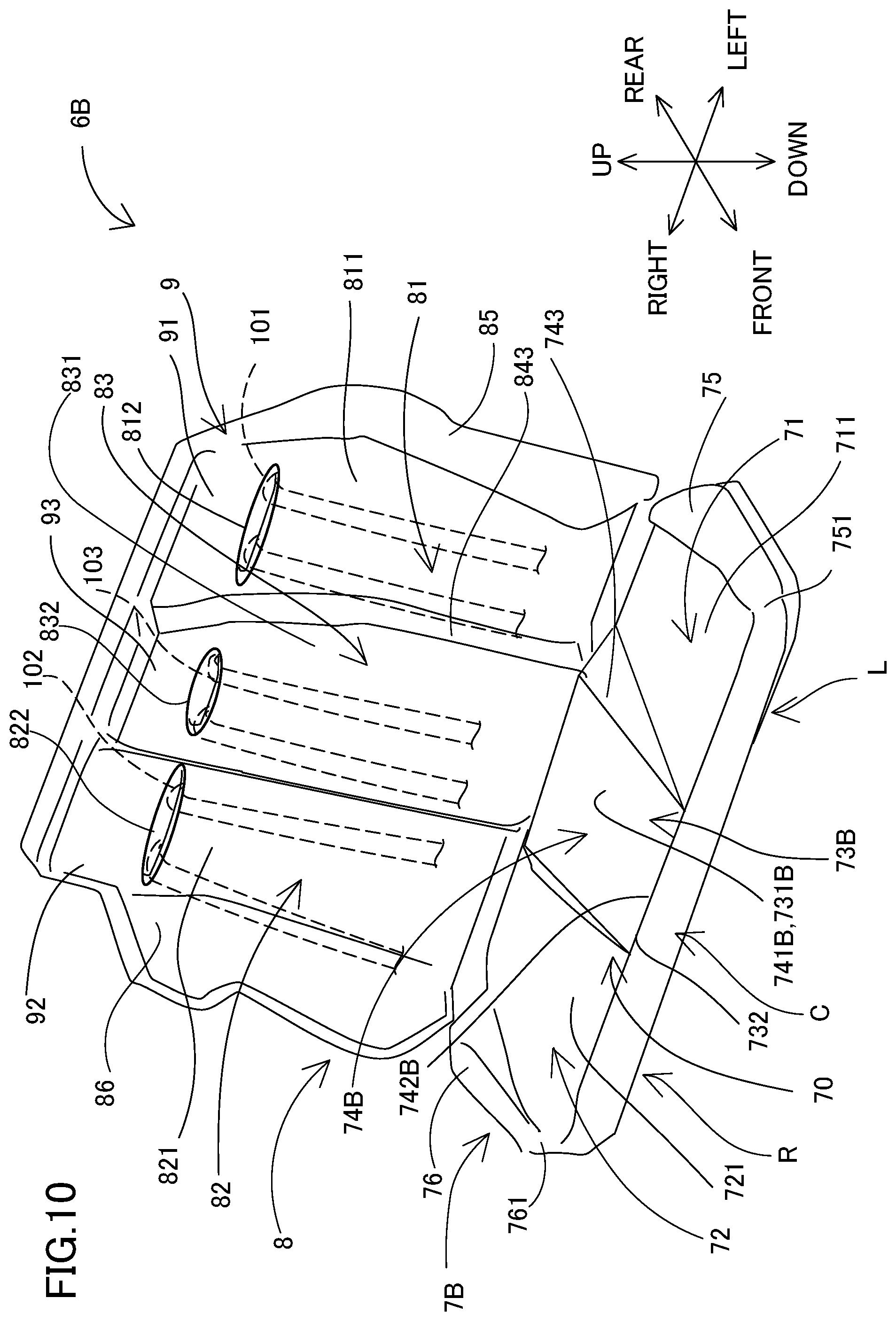 Patent US12508962 Figure 10 – Vehicle and vehicle seat