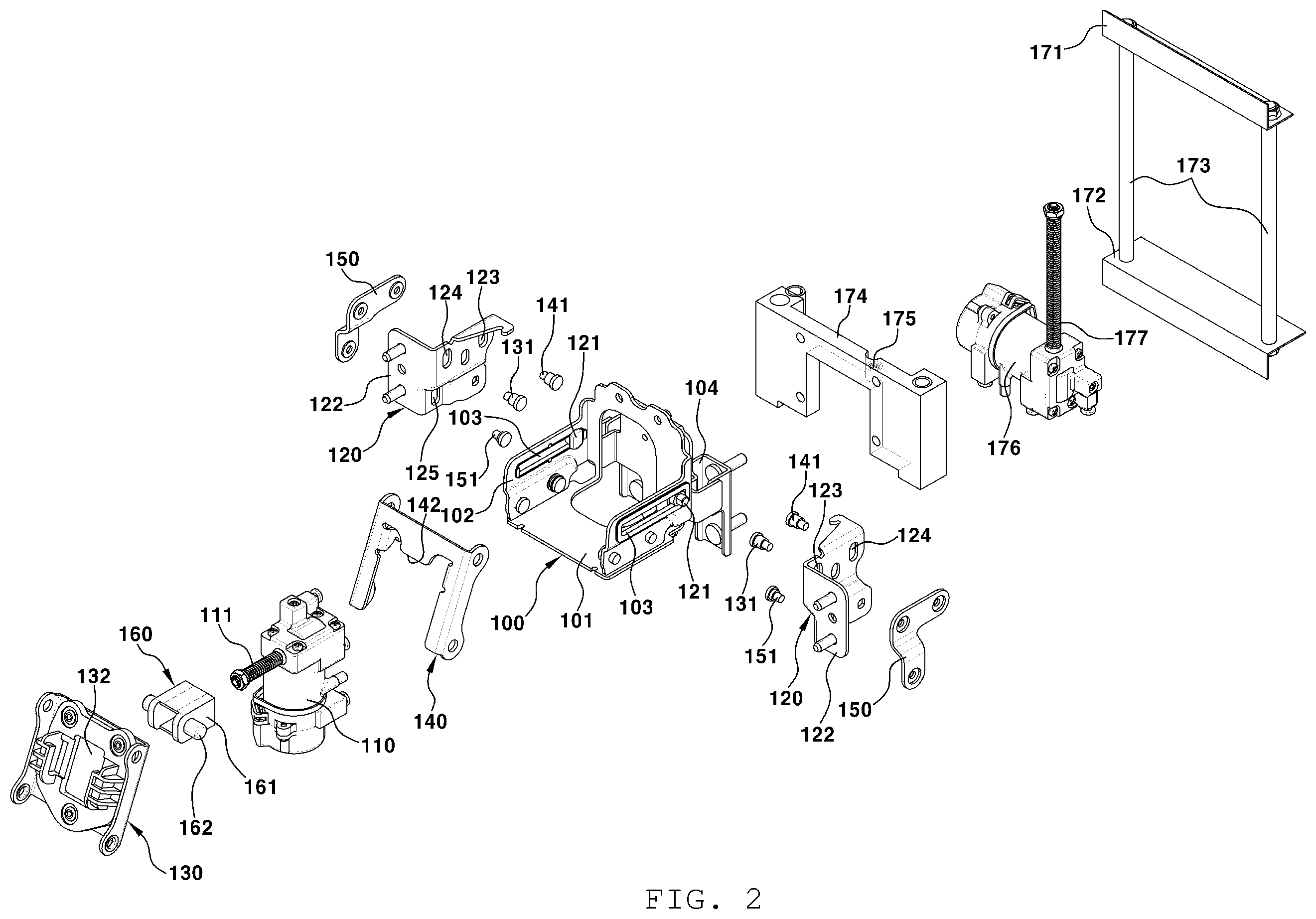 Patent US12508965 Figure 2 – Device for adjusting position of vehicle headrest
