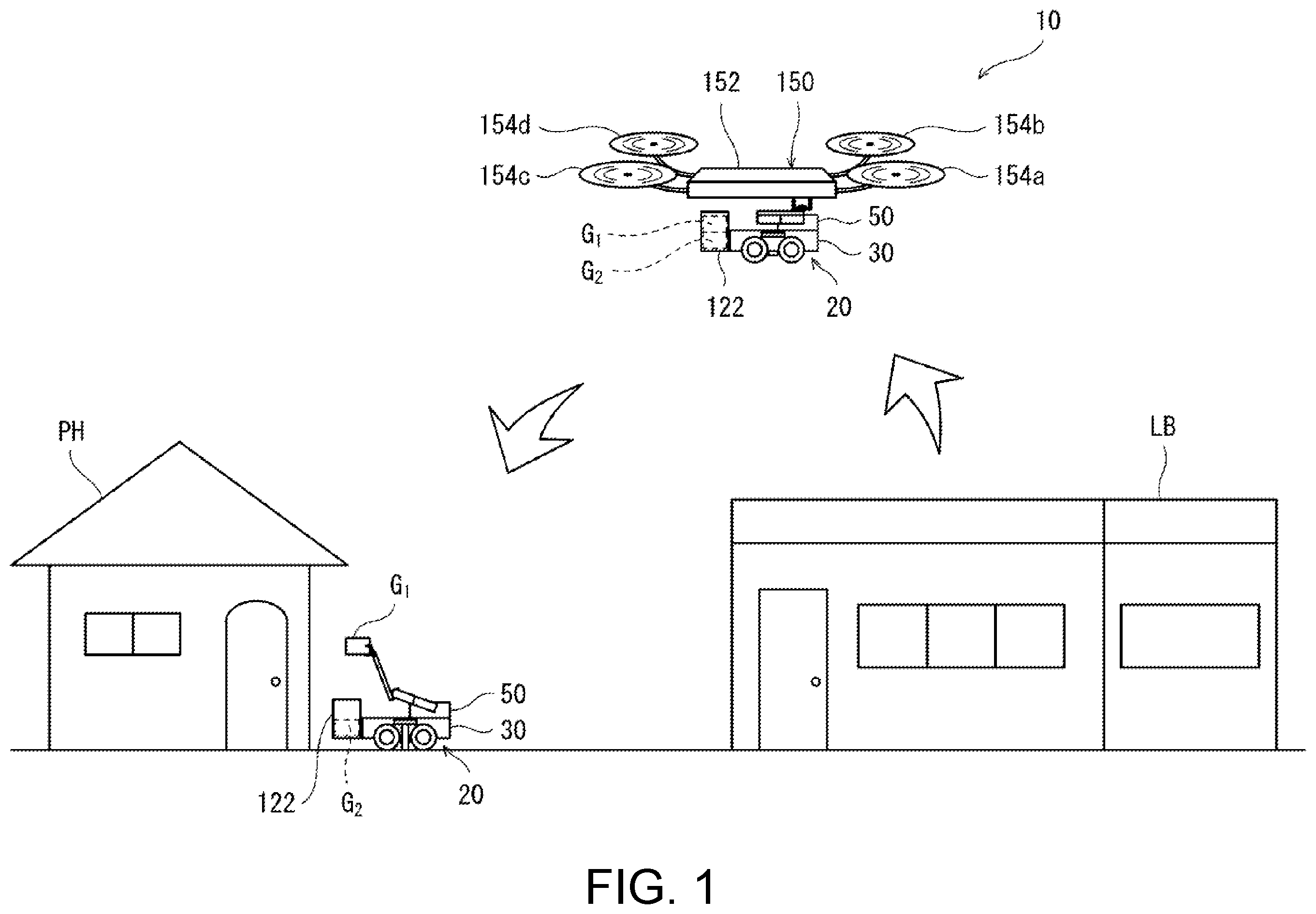 Patent US12508970 Figure 1 – Self-propelled robot and article delivery system provided with the self-propelled robot